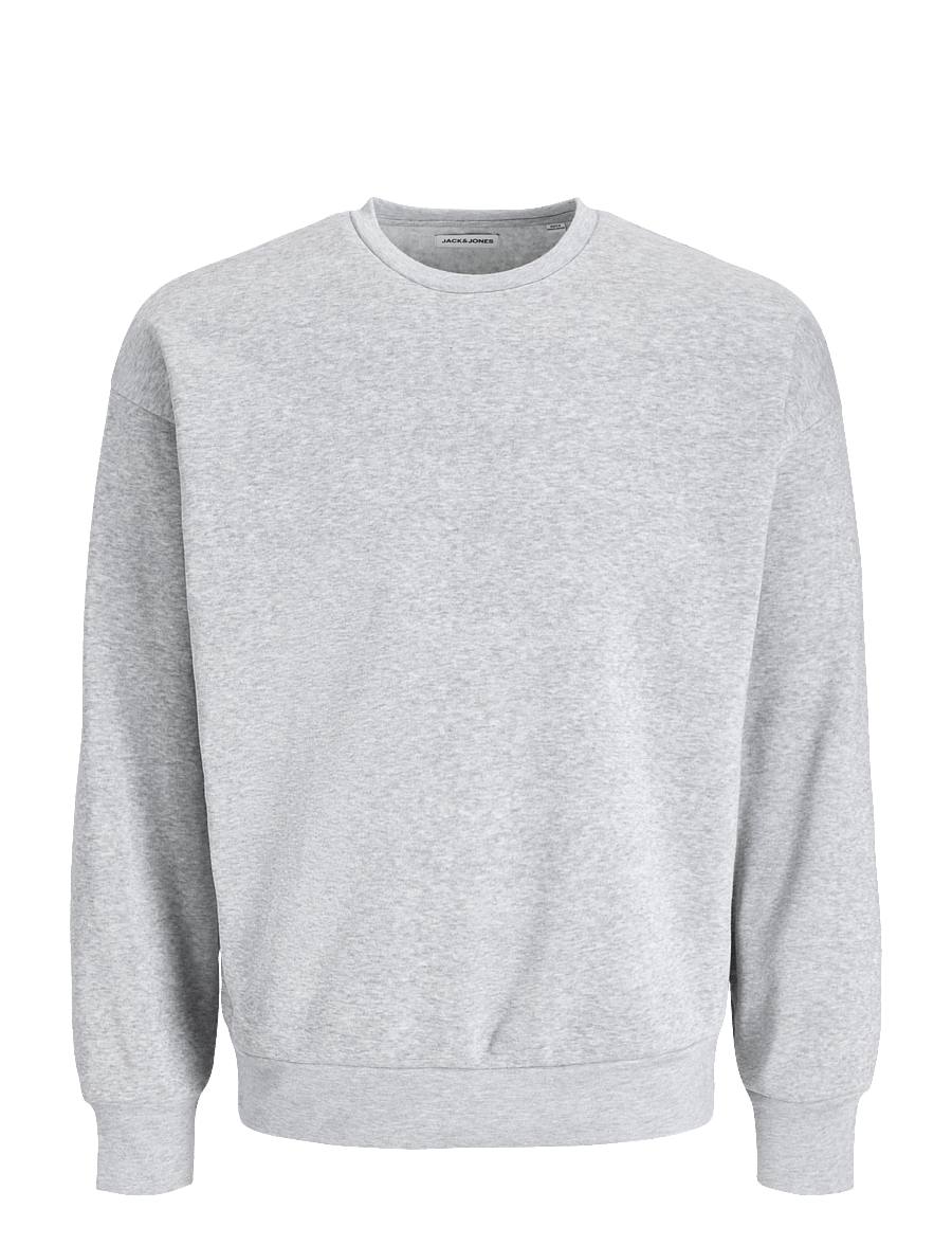 Jack & Jones - JACOLLIE PLAIN SWEATSHIRT NOOS - kollektioner - light grey melange - 0