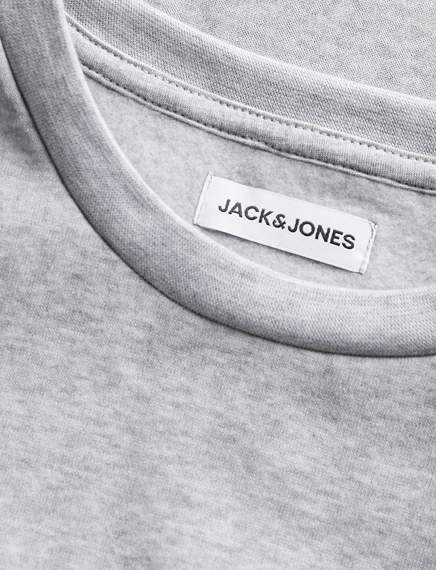 Jack & Jones - JACOLLIE PLAIN SWEATSHIRT NOOS - kollektioner - light grey melange - 2