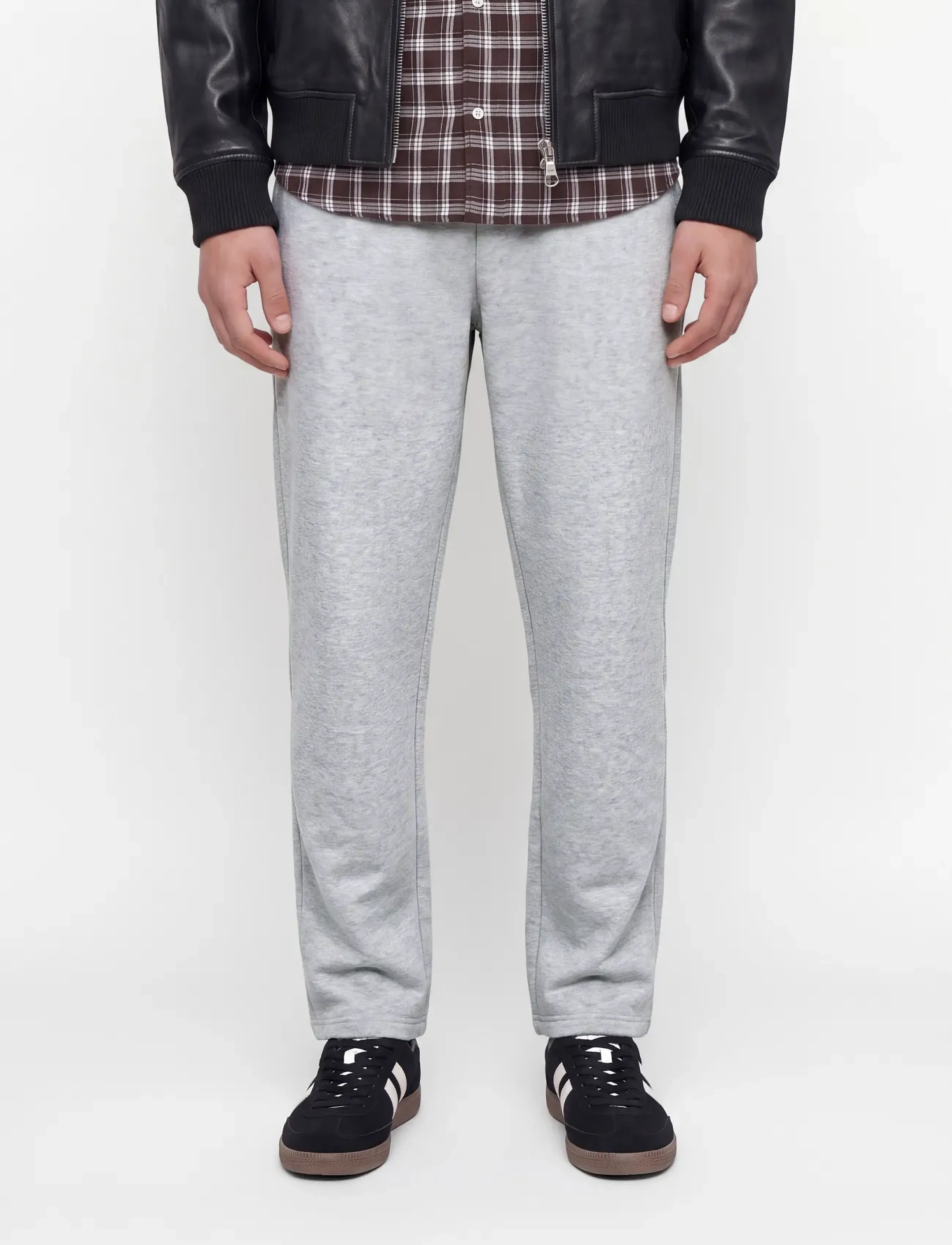 Jack & Jones - JACOLLIE PLAIN SWEATPANTS NOOS - pyjamahosen - light grey melange - 0