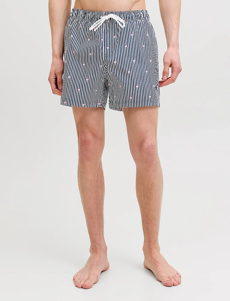 Jack & Jones - JPSTMAUI BREEZE MINI STRIPE SWIM MP - badehose - navy blazer - 0