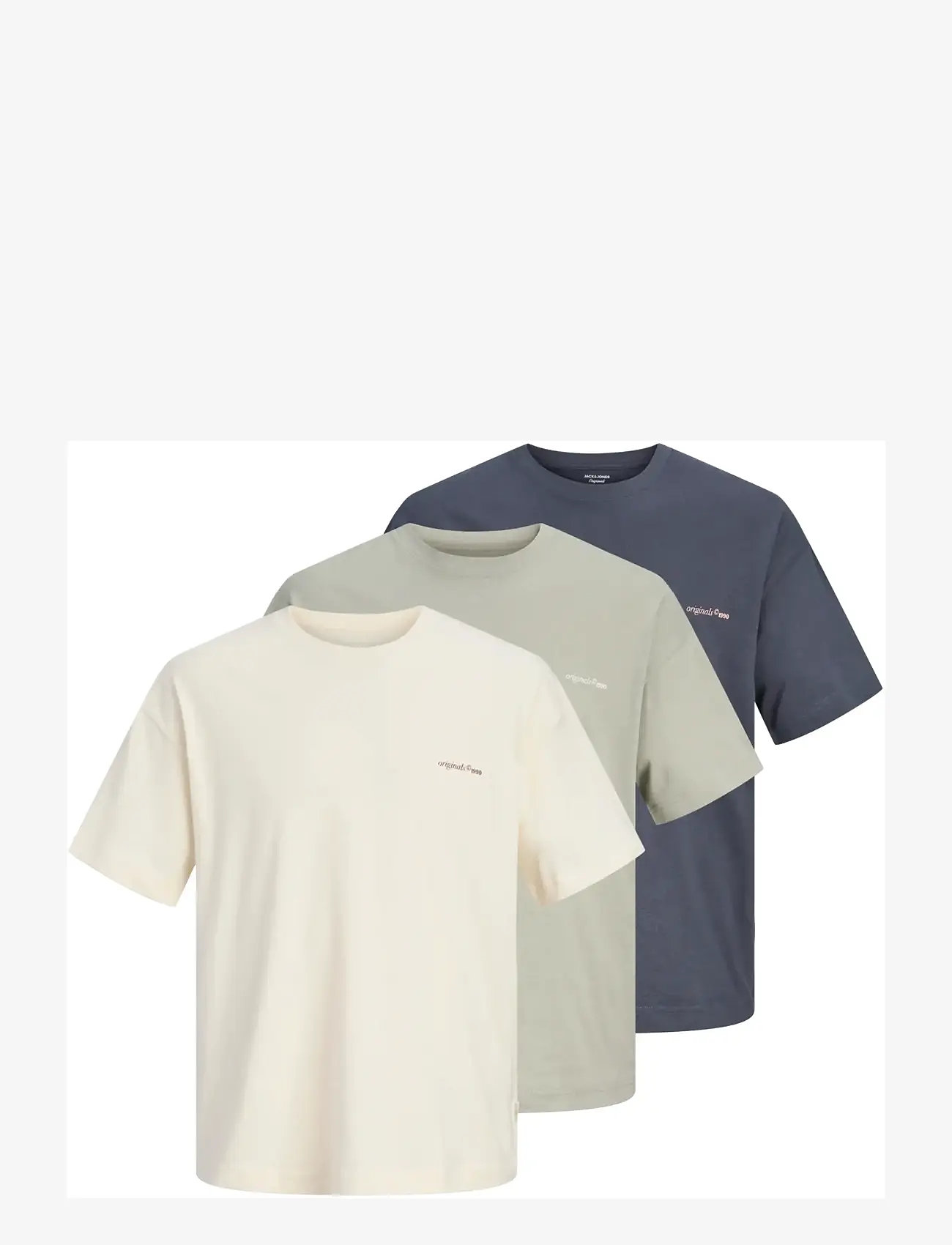 Jack & Jones - JORMONTAUK BACK GRAPHIC TEE SS 3PK MP - t-shirts im multipack - seagrass - 1