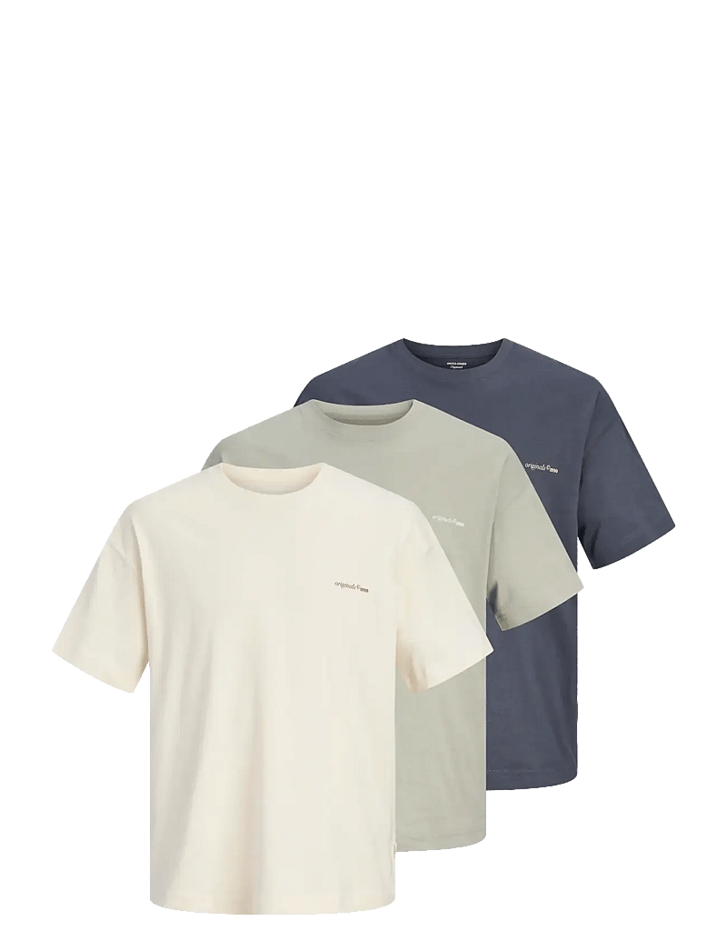 Jack & Jones - JORMONTAUK BACK GRAPHIC TEE SS 3PK MP - t-shirts im multipack - seagrass - 1