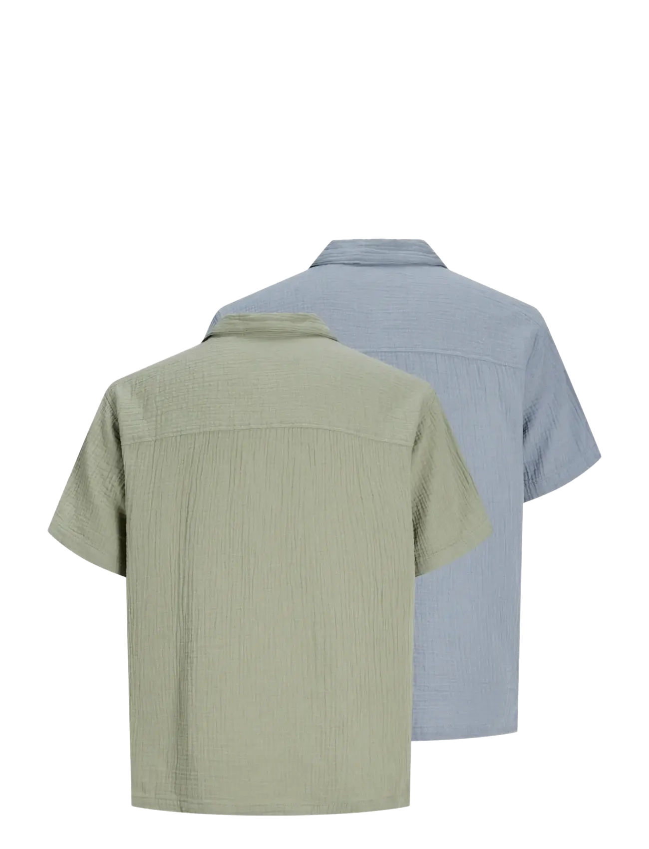 Jack & Jones - JORNANTUCKET DOUBL CLOTH SHIRT SS 2PK MP - kortærmede skjorter - seagrass - 2