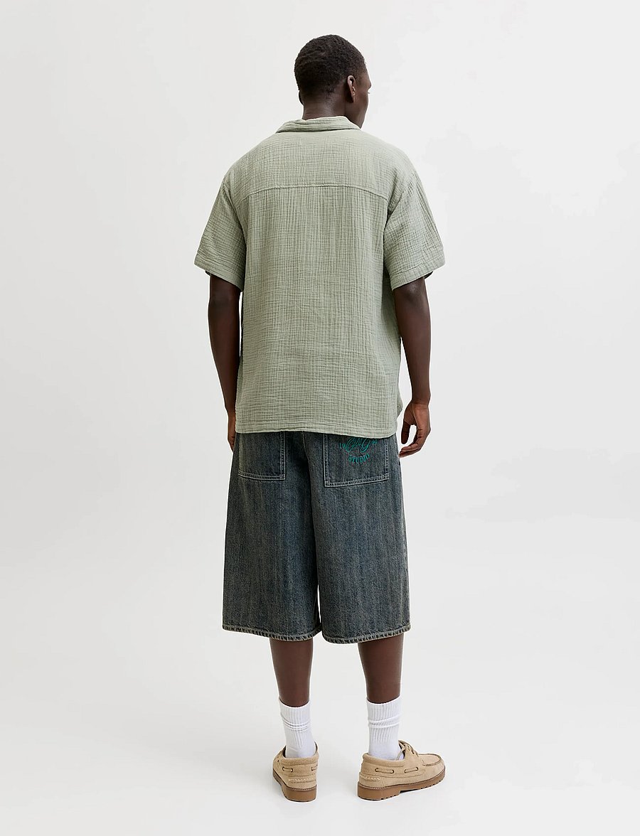 Jack & Jones - JORNANTUCKET DOUBL CLOTH SHIRT SS 2PK MP - kortærmede skjorter - seagrass - 3