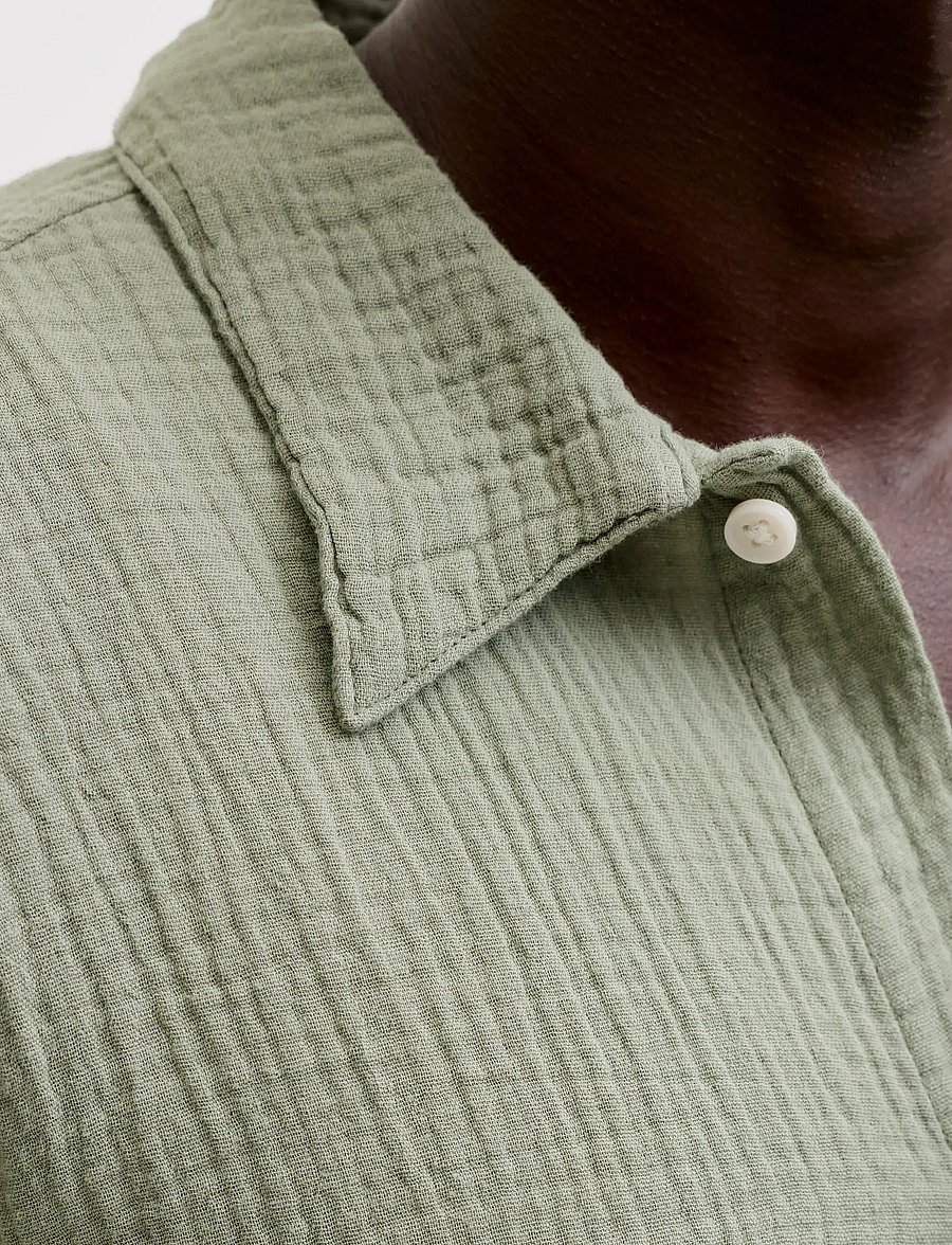 Jack & Jones - JORNANTUCKET DOUBL CLOTH SHIRT SS 2PK MP - kortærmede skjorter - seagrass - 5