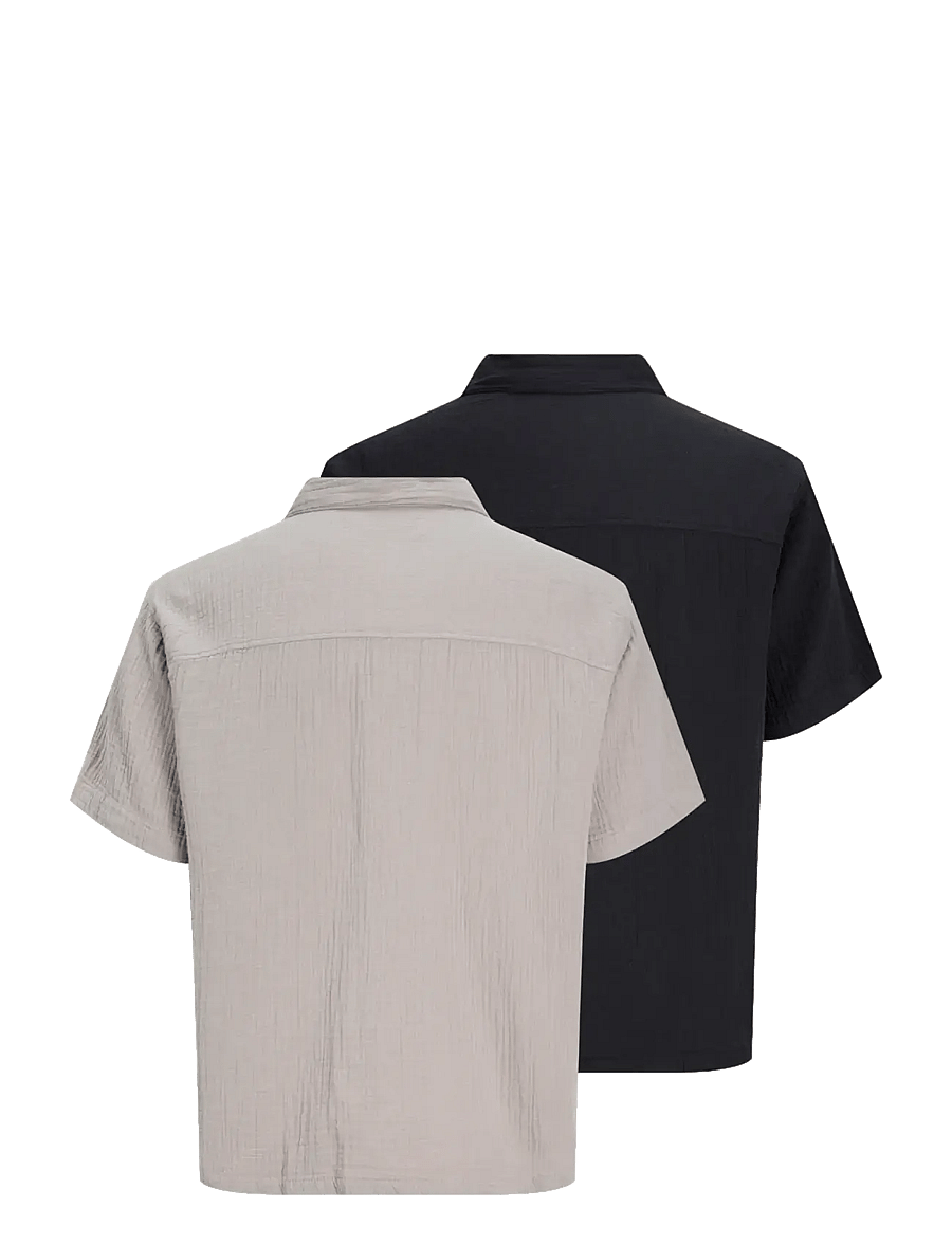 Jack & Jones - JORNANTUCKET DOUBL CLOTH SHIRT SS 2PK MP - kortærmede skjorter - vintage khaki - 2