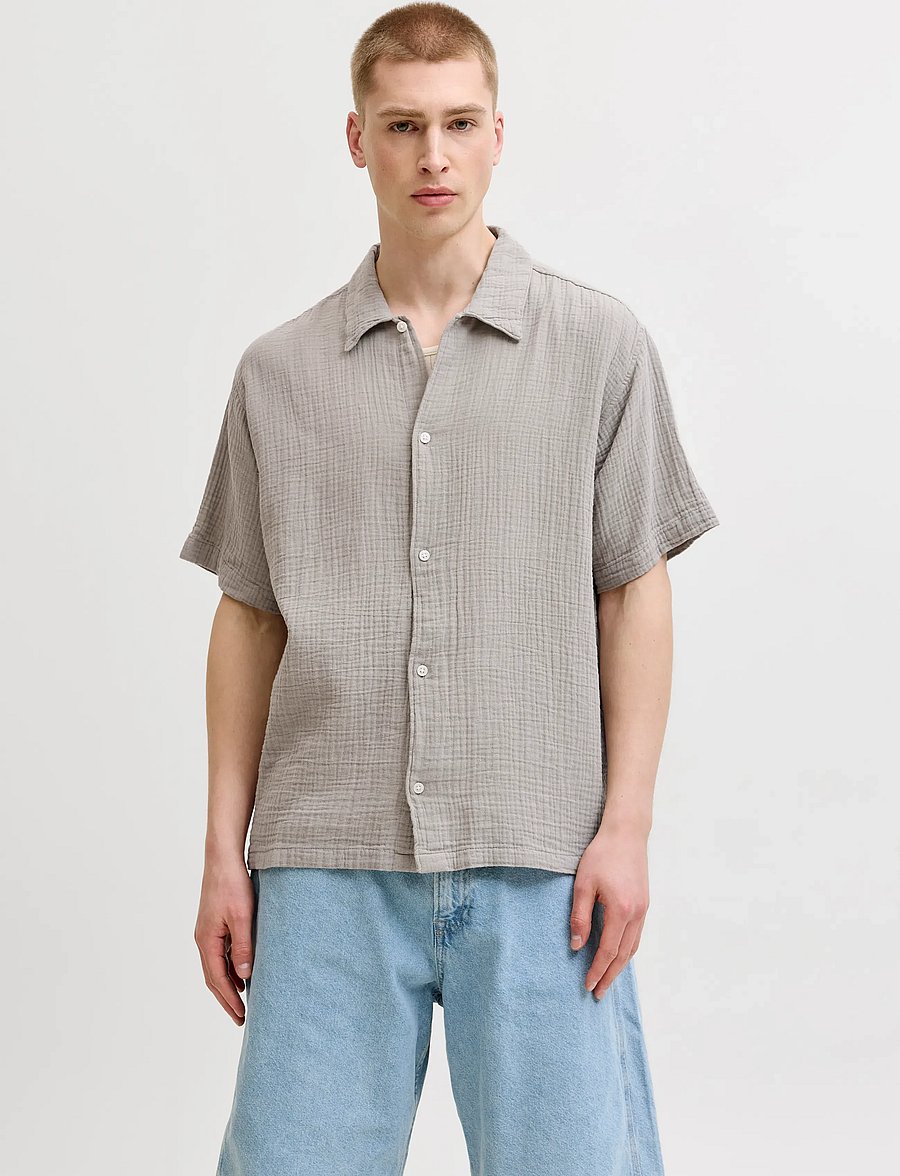 Jack & Jones - JORNANTUCKET DOUBL CLOTH SHIRT SS 2PK MP - kortærmede skjorter - vintage khaki - 0