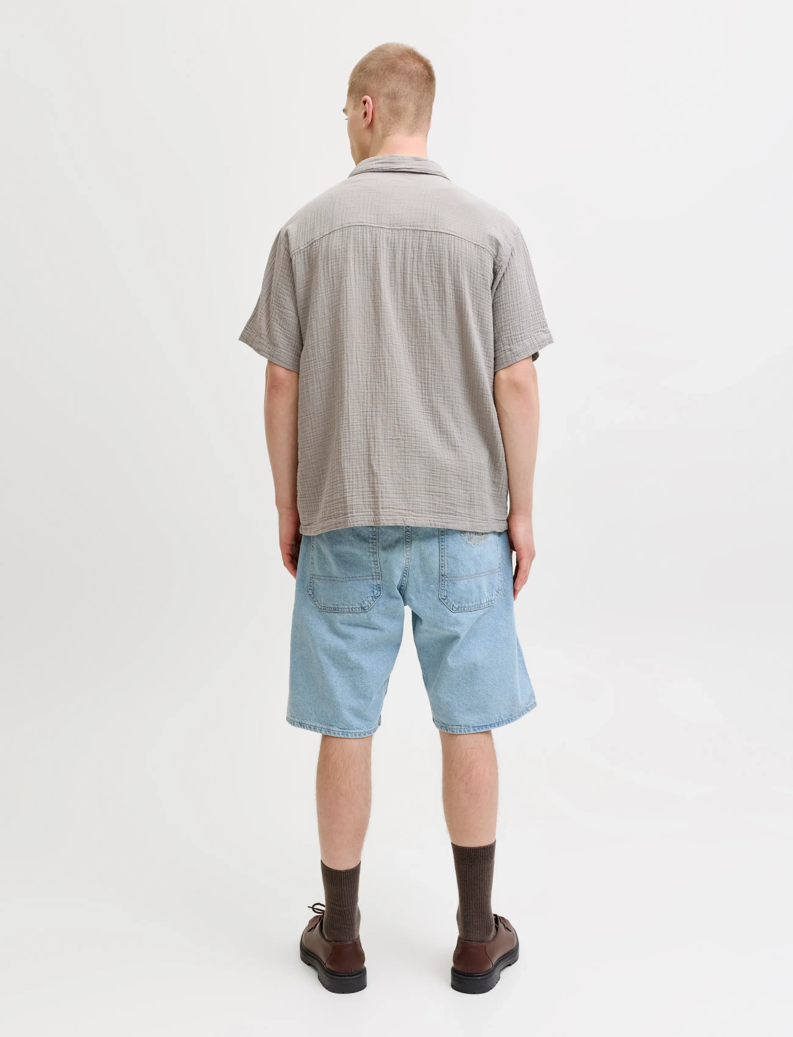 Jack & Jones - JORNANTUCKET DOUBL CLOTH SHIRT SS 2PK MP - kurzarmhemden - vintage khaki - 3