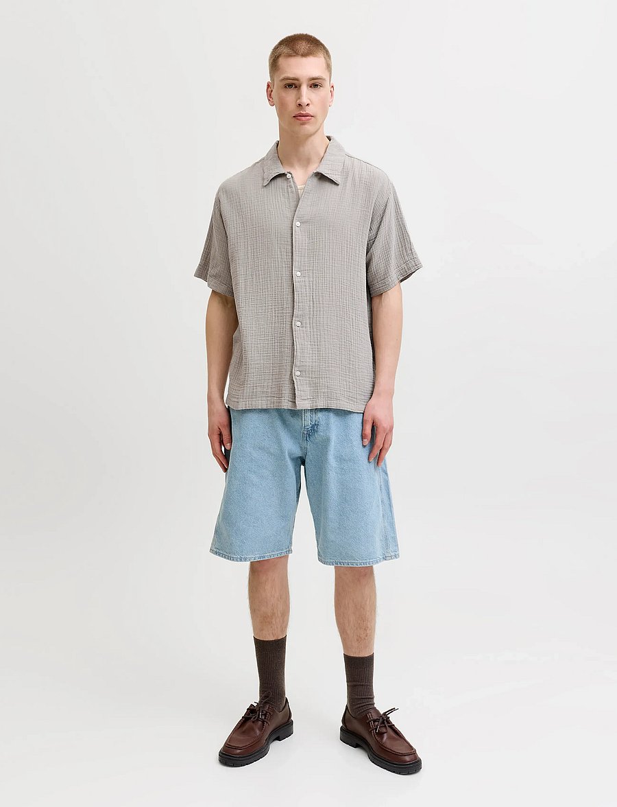 Jack & Jones - JORNANTUCKET DOUBL CLOTH SHIRT SS 2PK MP - kortærmede skjorter - vintage khaki - 4
