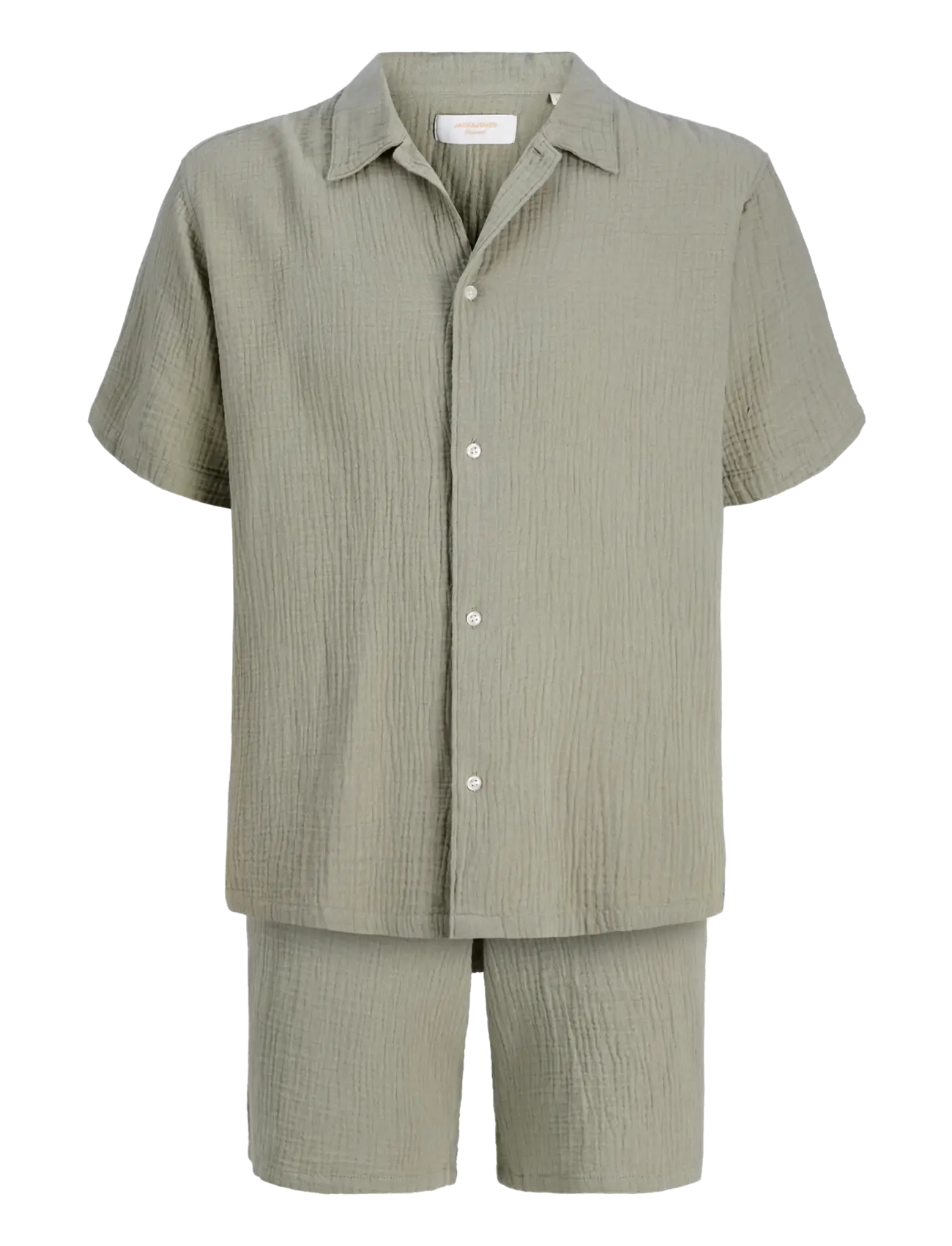 JACK & JONES Jornantucket Cloth Shirt Ss Set Pack Mp Weiß - L - Herren