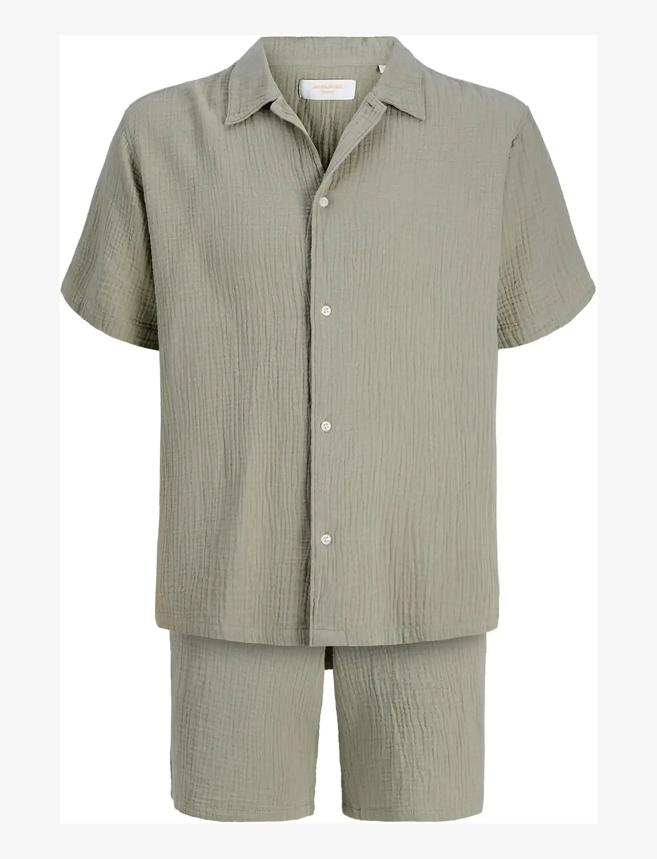 Jack & Jones - JORNANTUCKET CLOTH SHIRT SS SET PACK MP - casual shorts - seagrass - 1