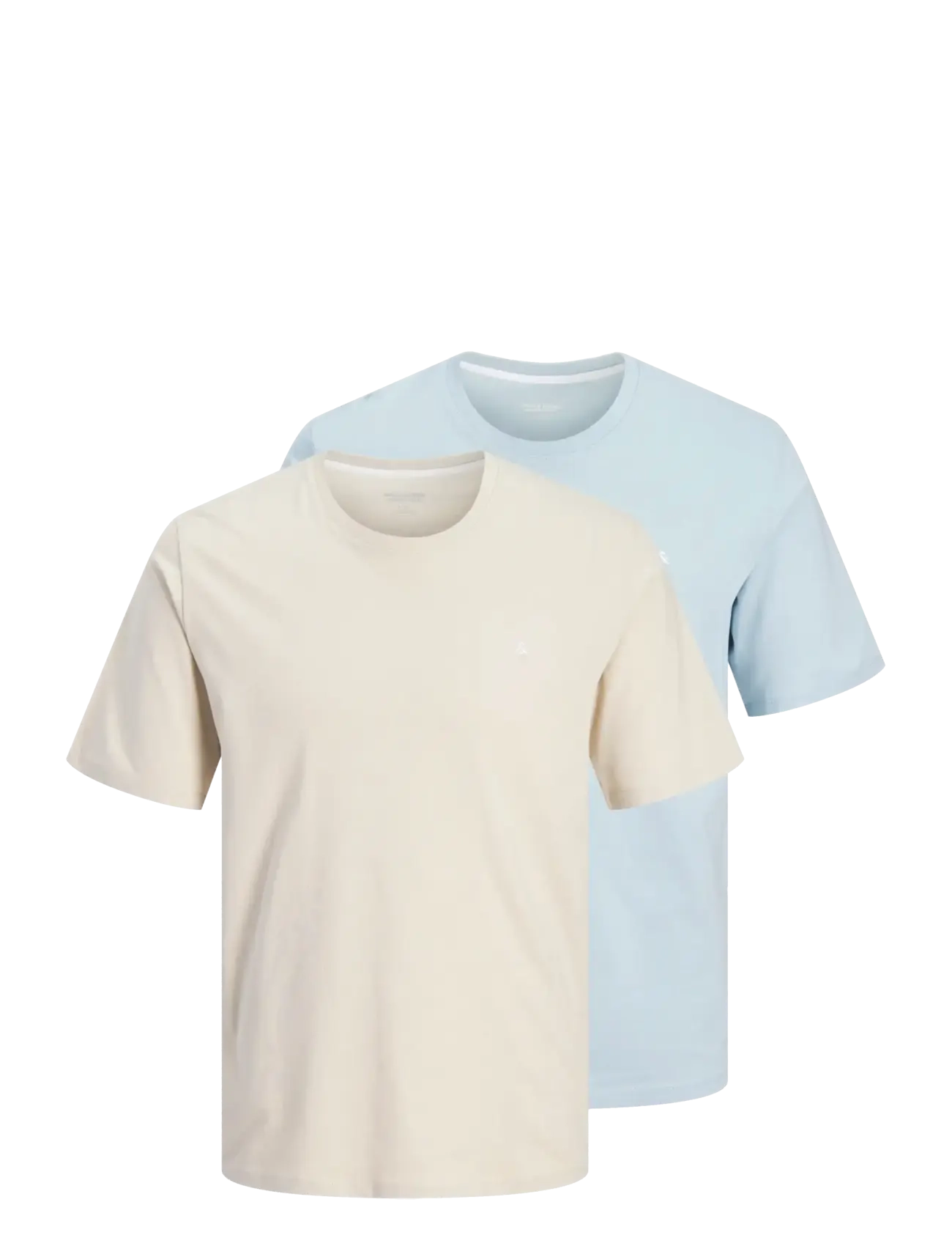 Jack & Jones JJEPAULOS TEE SS CREW NECK 2PK MP - T-shirts - MOONBEAM / blue
