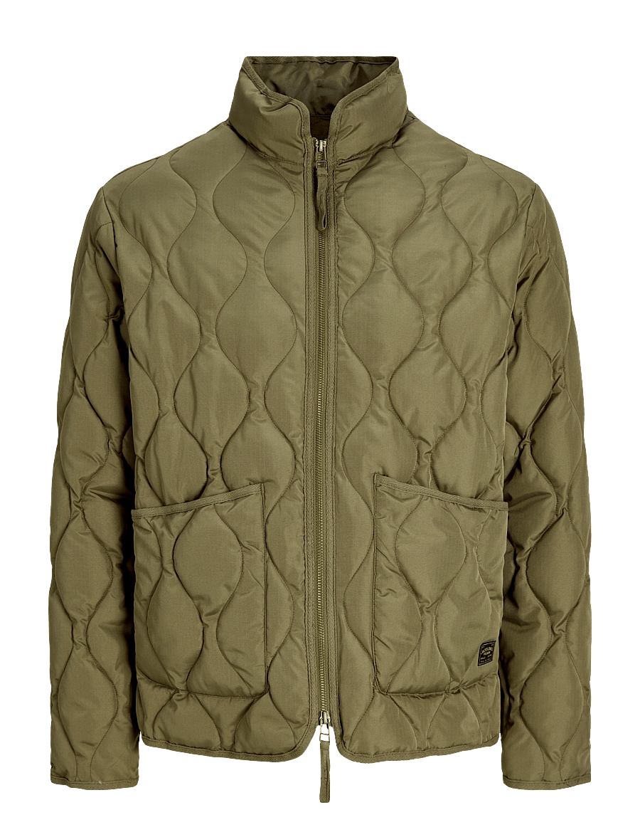 Jack & Jones - JPRBLUCLYDE QUILTED JACKET - herbstjacken - dusky green - 0