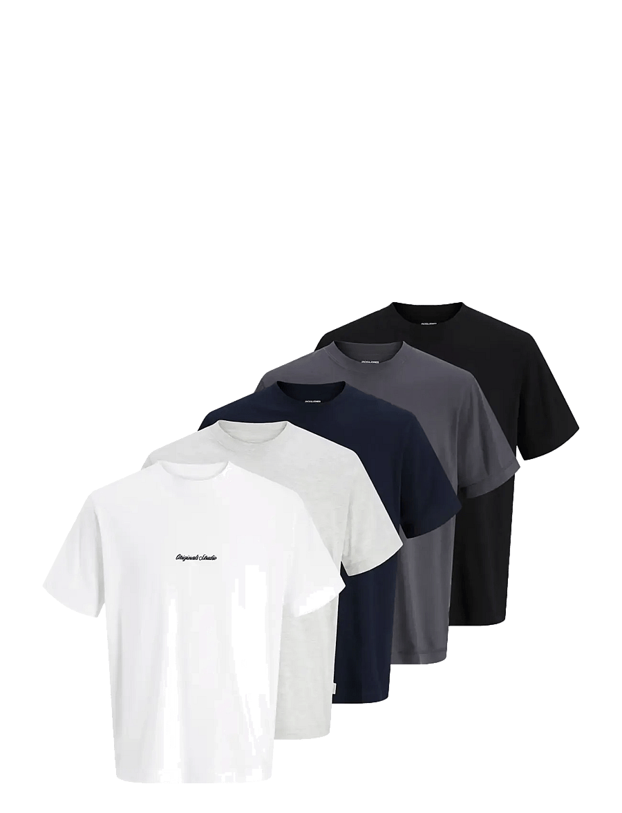 Jack & Jones - JORNORREBRO EMB TEE SS CN 5PK MP - lot de plusieurs t-shirts - bright white - 1