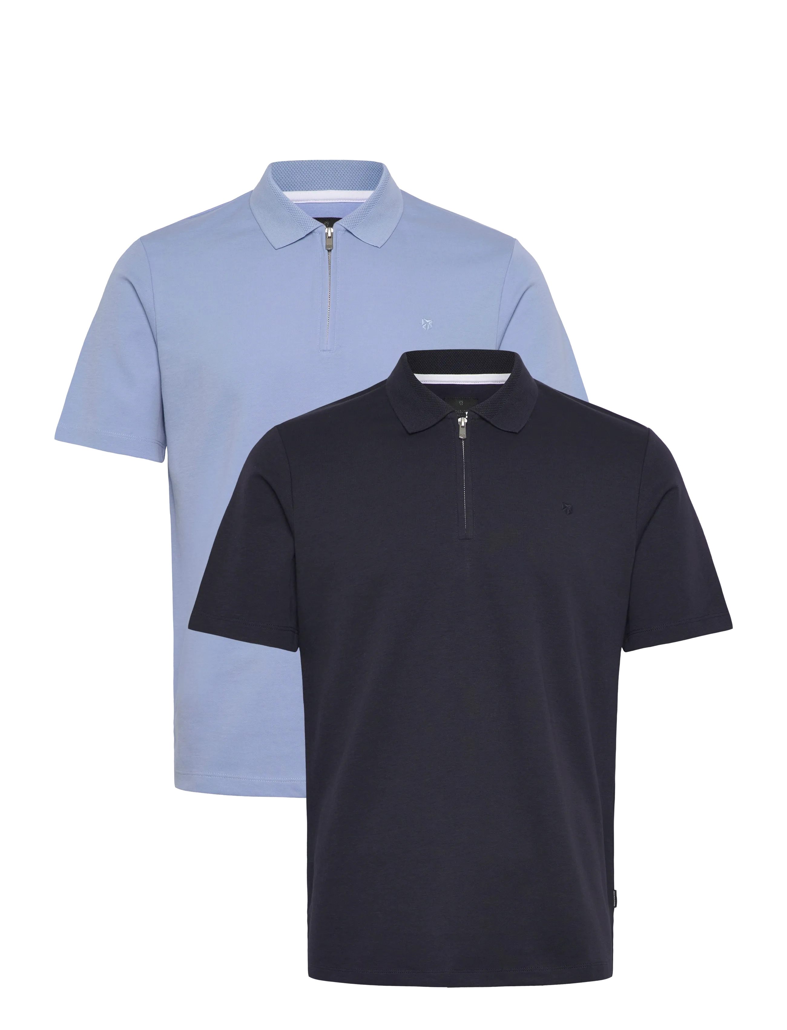 Jack & Jones Jprblaethan Ss Zip Polo 2Pk Mp, M, Multi/patterned, Poloer > Kortærmede, Herre