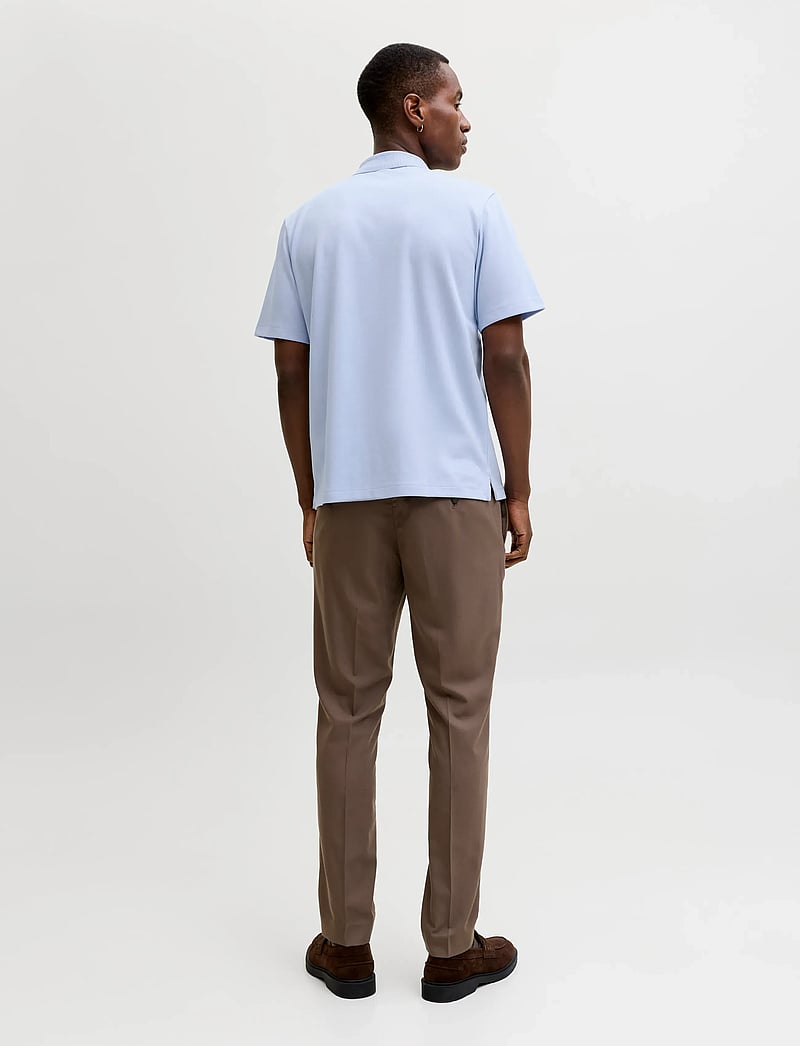Jack & Jones - JPRBLAETHAN SS ZIP POLO 2PK MP - kortærmede poloer - chambray blue - 1