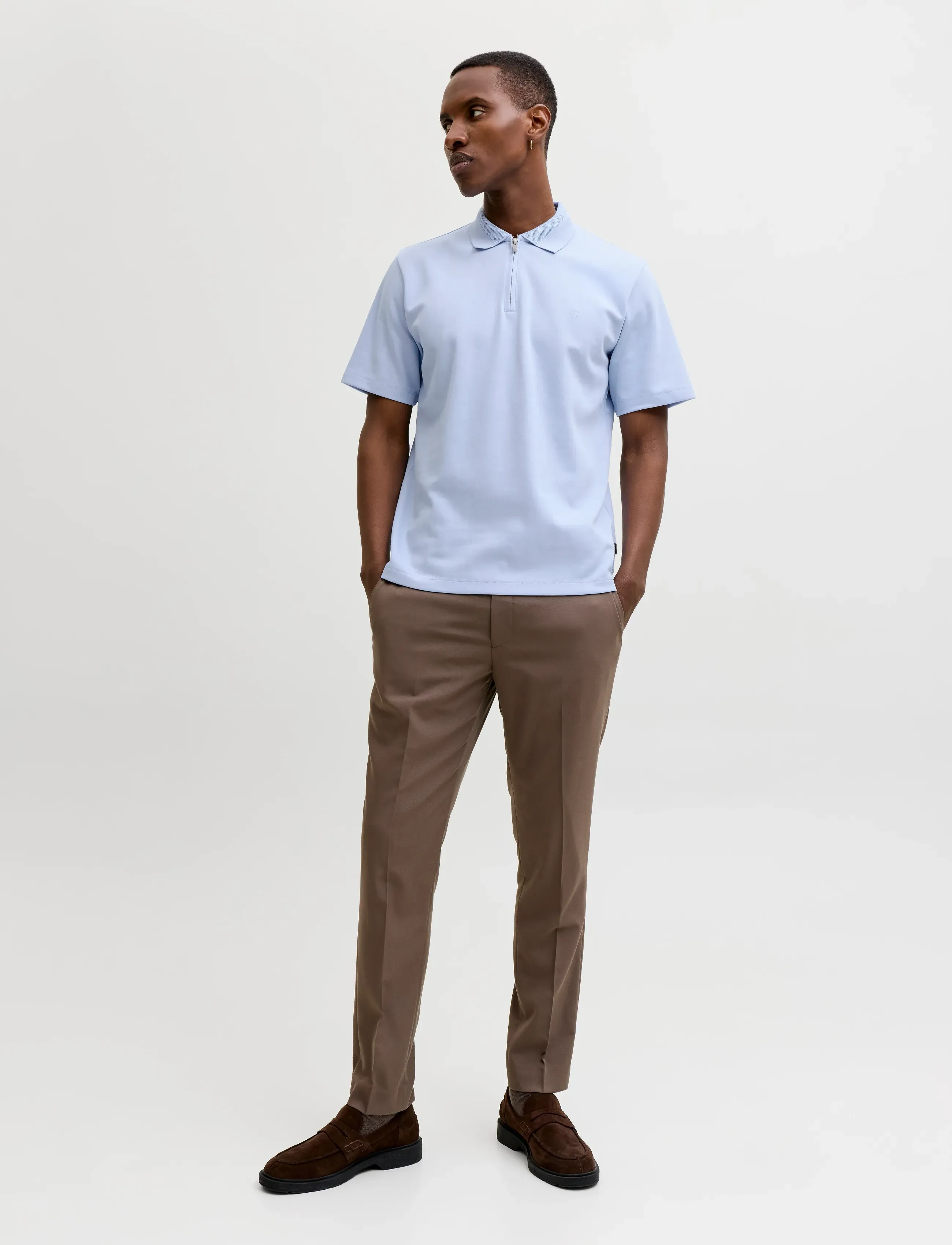Jack & Jones - JPRBLAETHAN SS ZIP POLO 2PK MP - lühikeste varrukatega polod - chambray blue - 2