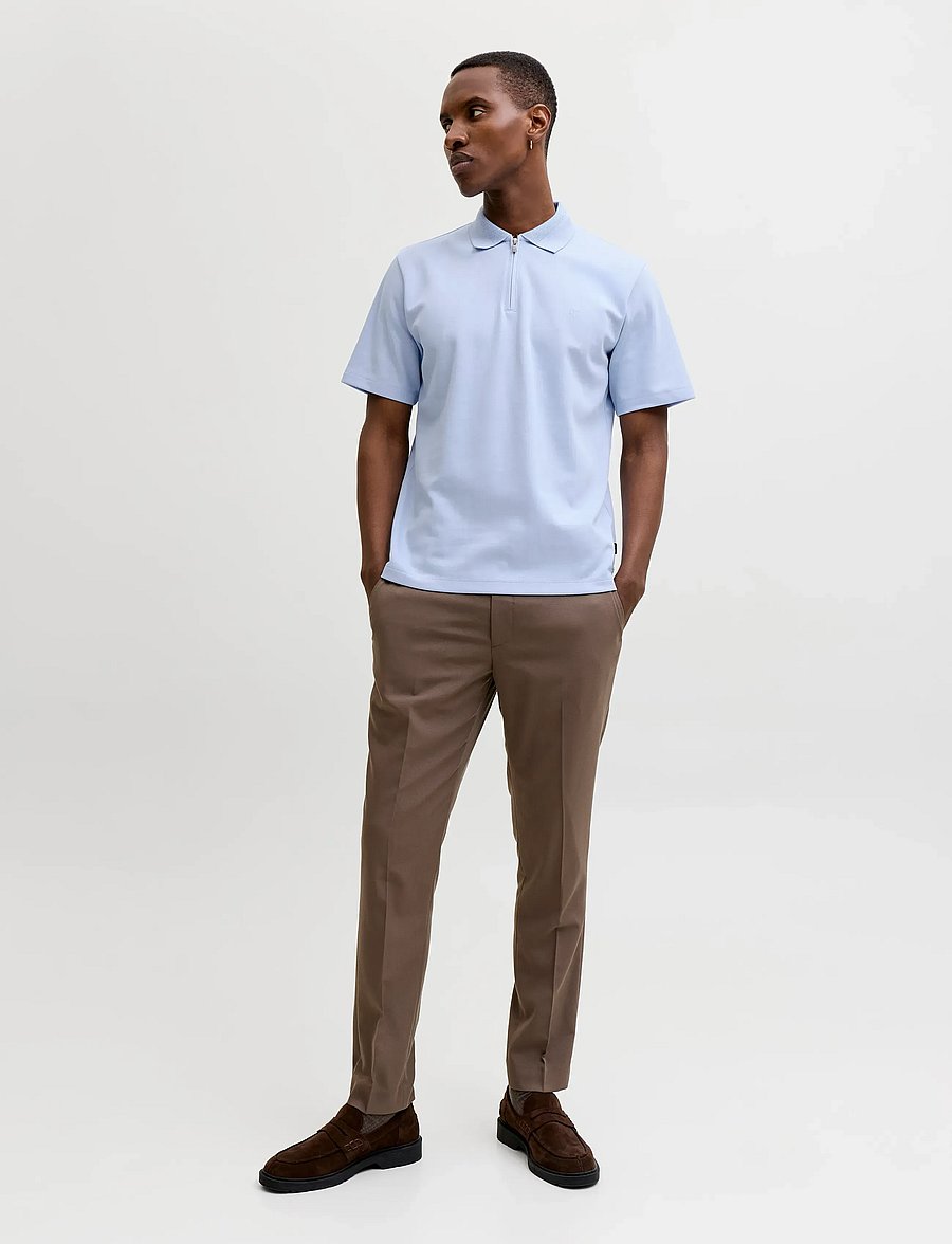 Jack & Jones - JPRBLAETHAN SS ZIP POLO 2PK MP - lühikeste varrukatega polod - chambray blue - 2