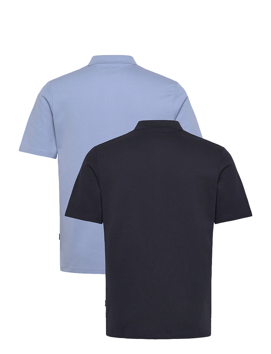 Jack & Jones - JPRBLAETHAN SS ZIP POLO 2PK MP - lühikeste varrukatega polod - chambray blue - 5