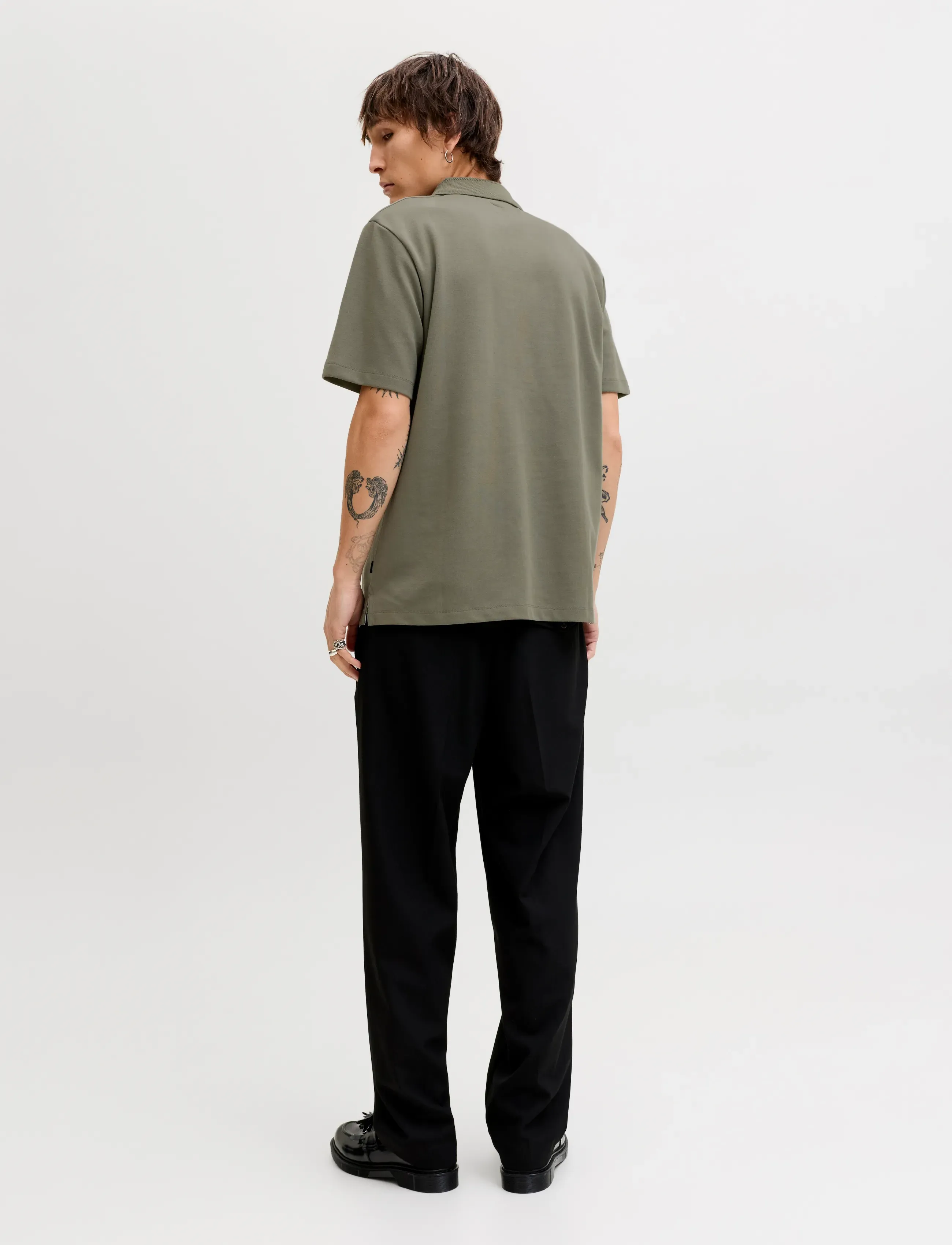 Jack & Jones - JPRBLAETHAN SS ZIP POLO 2PK MP - lühikeste varrukatega polod - smokey olive - 1