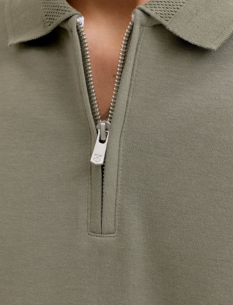 Jack & Jones - JPRBLAETHAN SS ZIP POLO 2PK MP - kortærmede poloer - smokey olive - 3