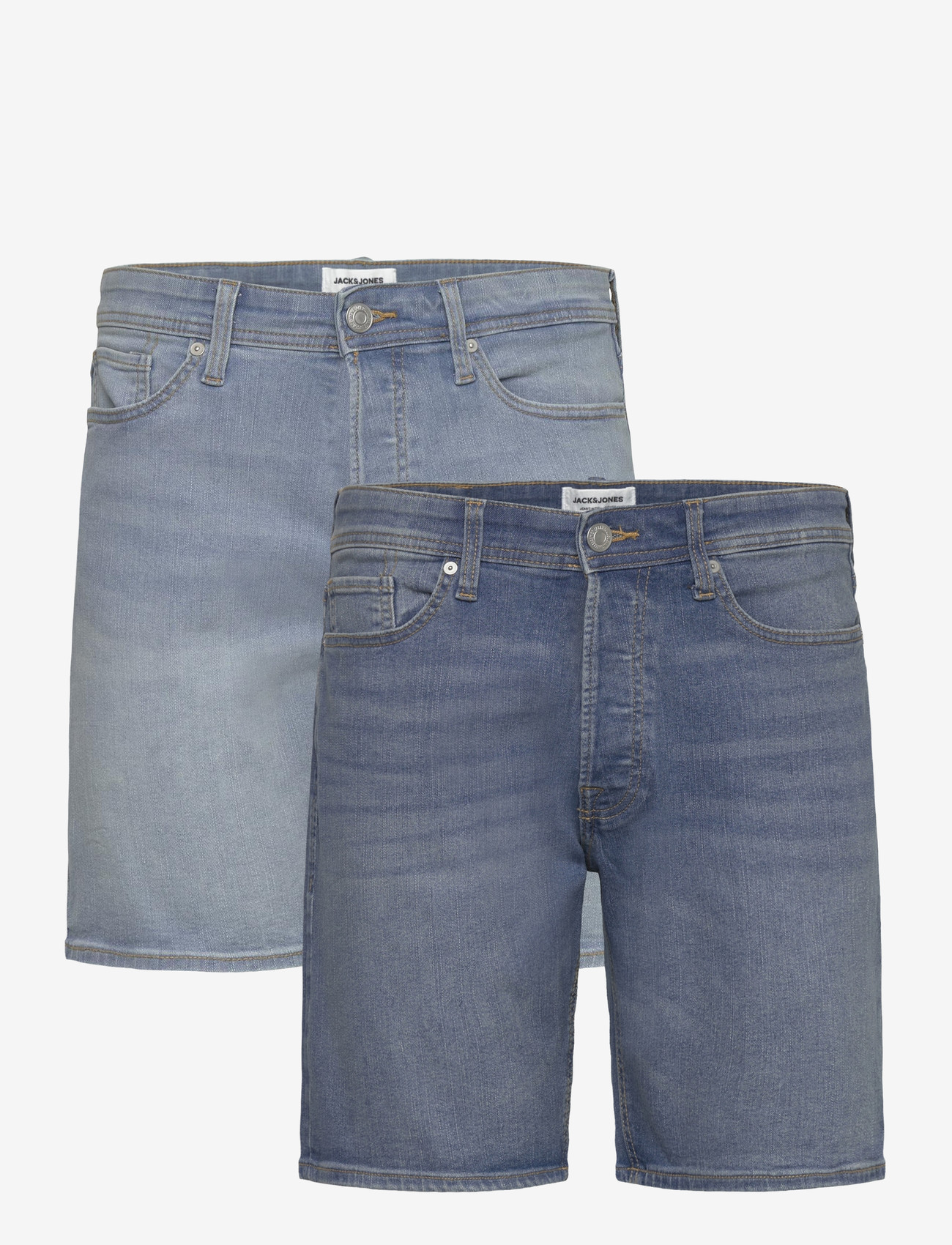Jack & Jones - JJIRICK JJORIGINAL SHORTS AT 999 2 PK MP - lühikesed teksapüksid - blue denim - 0