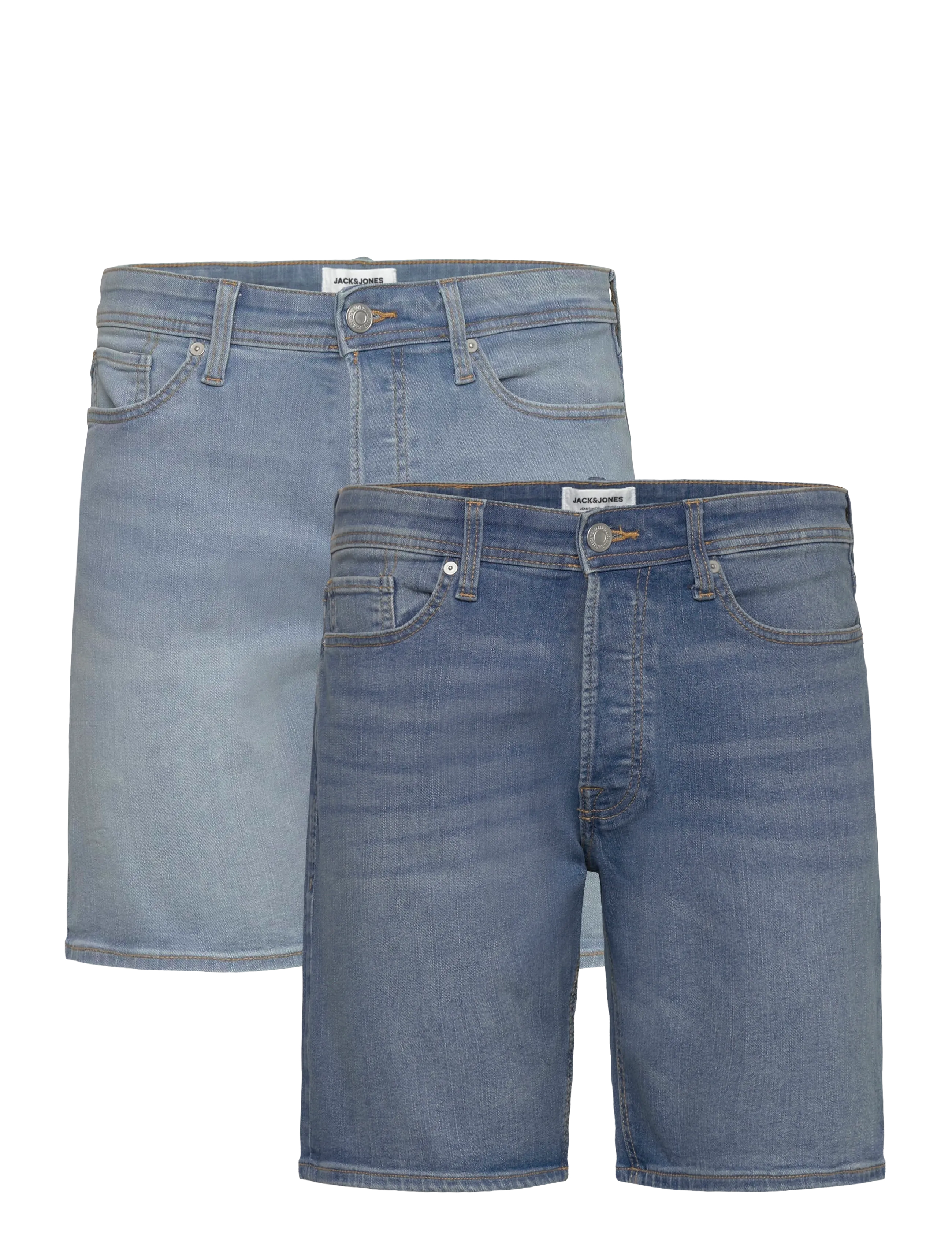 Jack & Jones - JJIRICK JJORIGINAL SHORTS AT 999 2 PK MP - jeans shorts - blue denim - 0