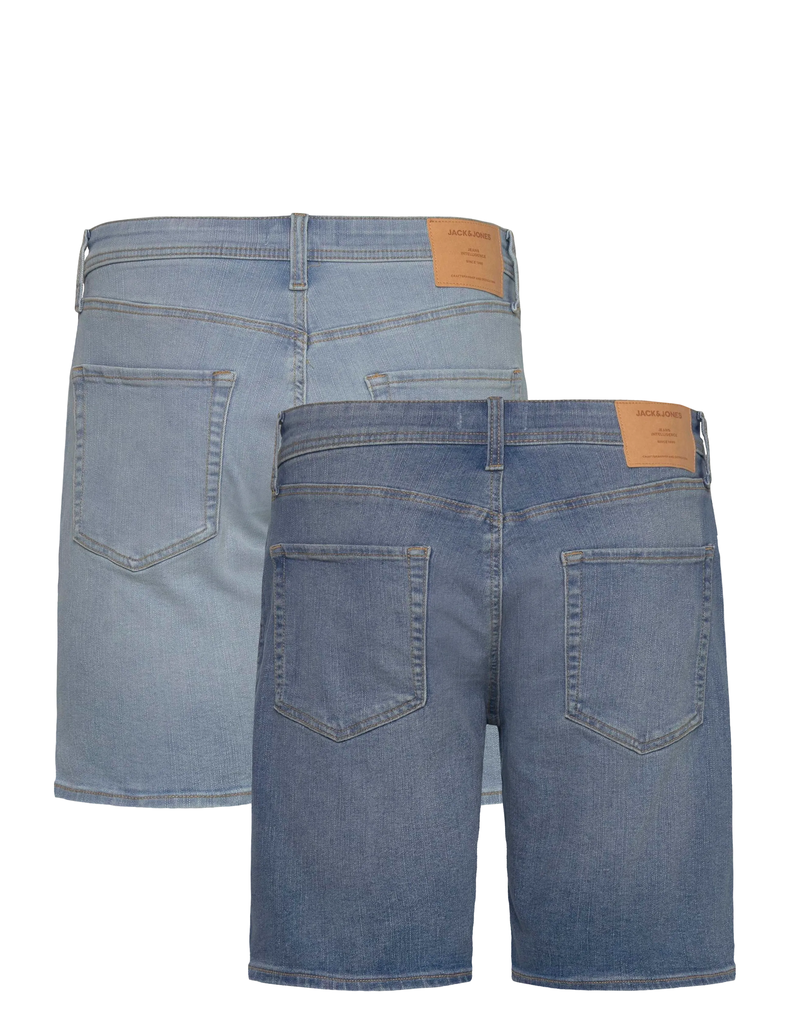Jack & Jones - JJIRICK JJORIGINAL SHORTS AT 999 2 PK MP - jeans shorts - blue denim - 1