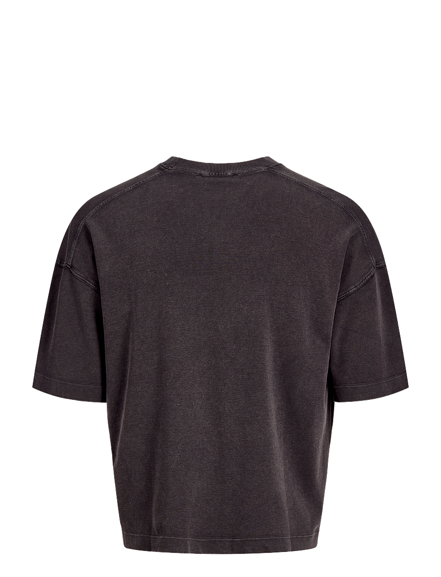 Jack & Jones - JCOTRACE WASHED TEE SS CN - short-sleeved t-shirts - black - 1