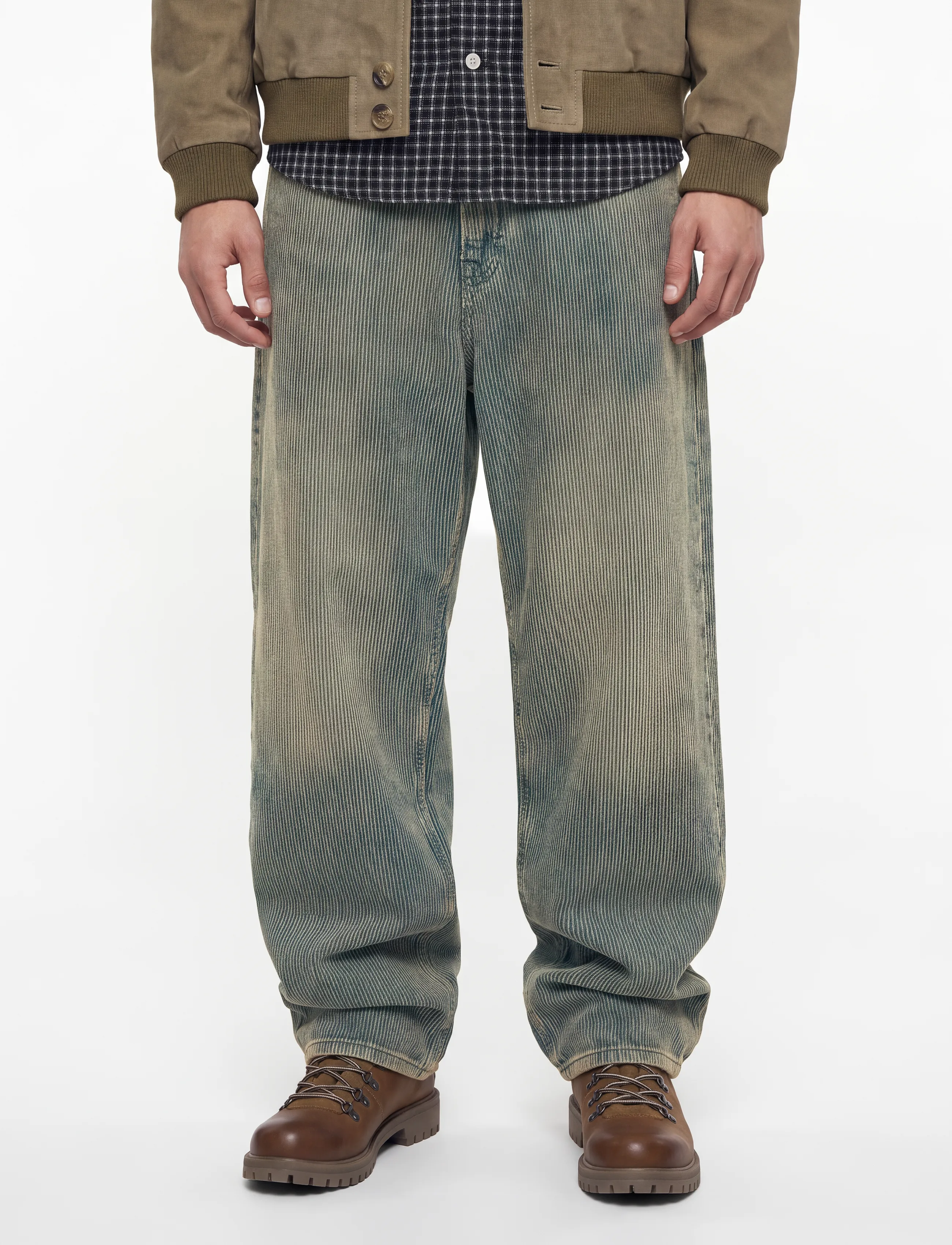 Jack & Jones JPSTALEX ORIGINAL WASHED CORDUROY PANT - Byxor - MAGICAL FOREST / green