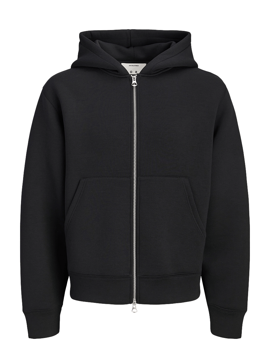 Jack & Jones - JCOLEGACY SWEAT SCUBA ZIP HOOD NOOS - kapuzenpullover - black - 1