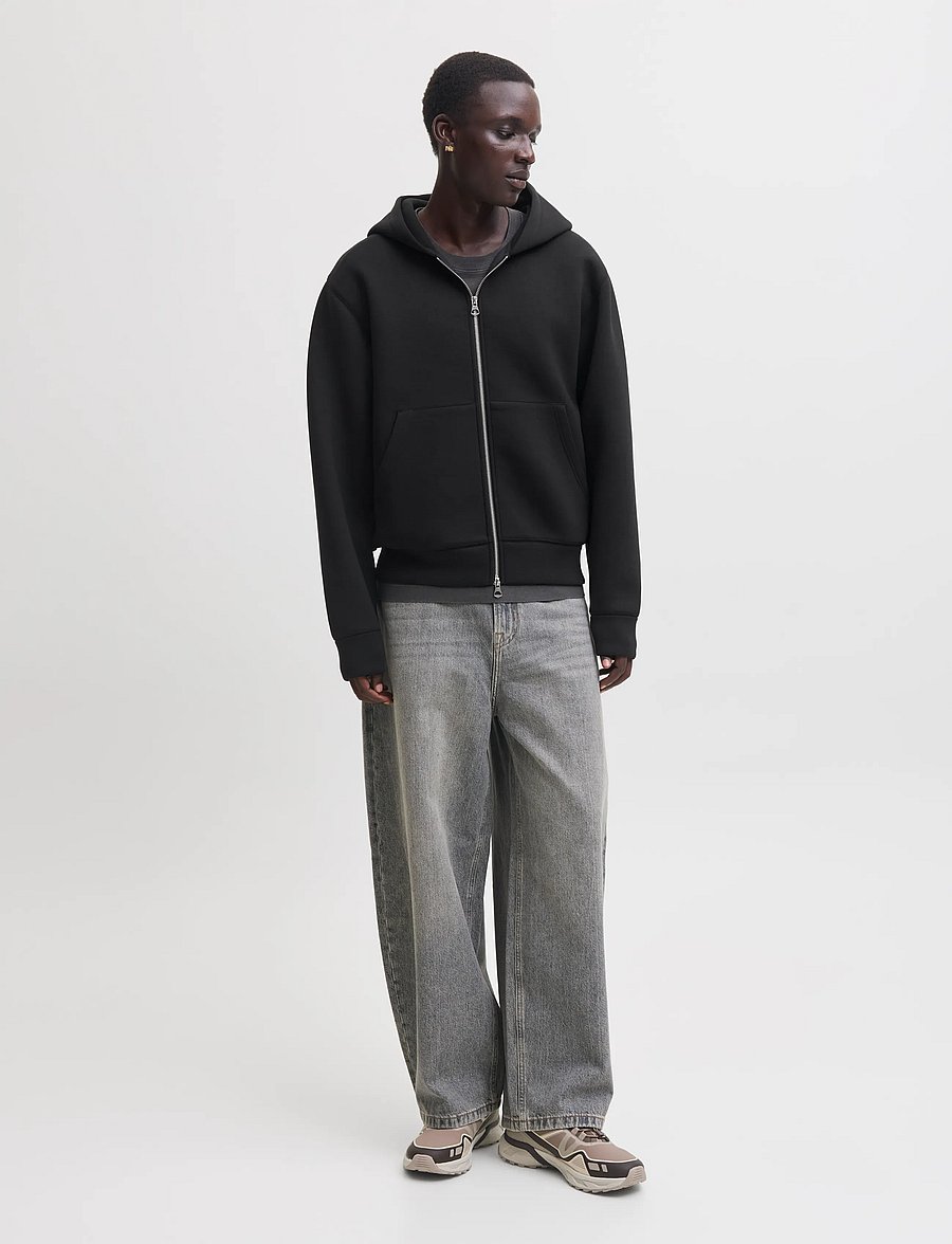 Jack & Jones - JCOLEGACY SWEAT SCUBA ZIP HOOD NOOS - kapuzenpullover - black - 4