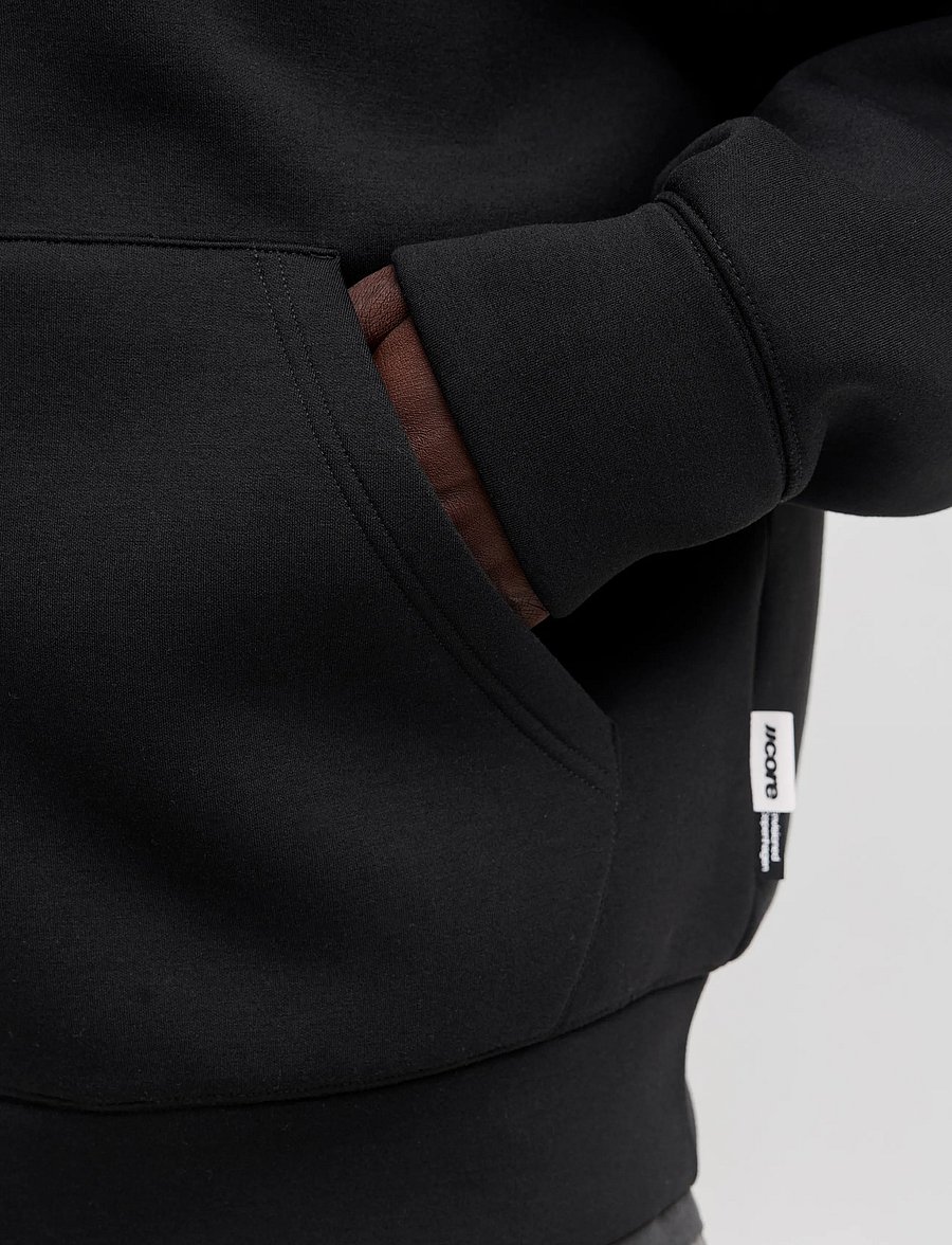 Jack & Jones - JCOLEGACY SWEAT SCUBA ZIP HOOD NOOS - kapuzenpullover - black - 5
