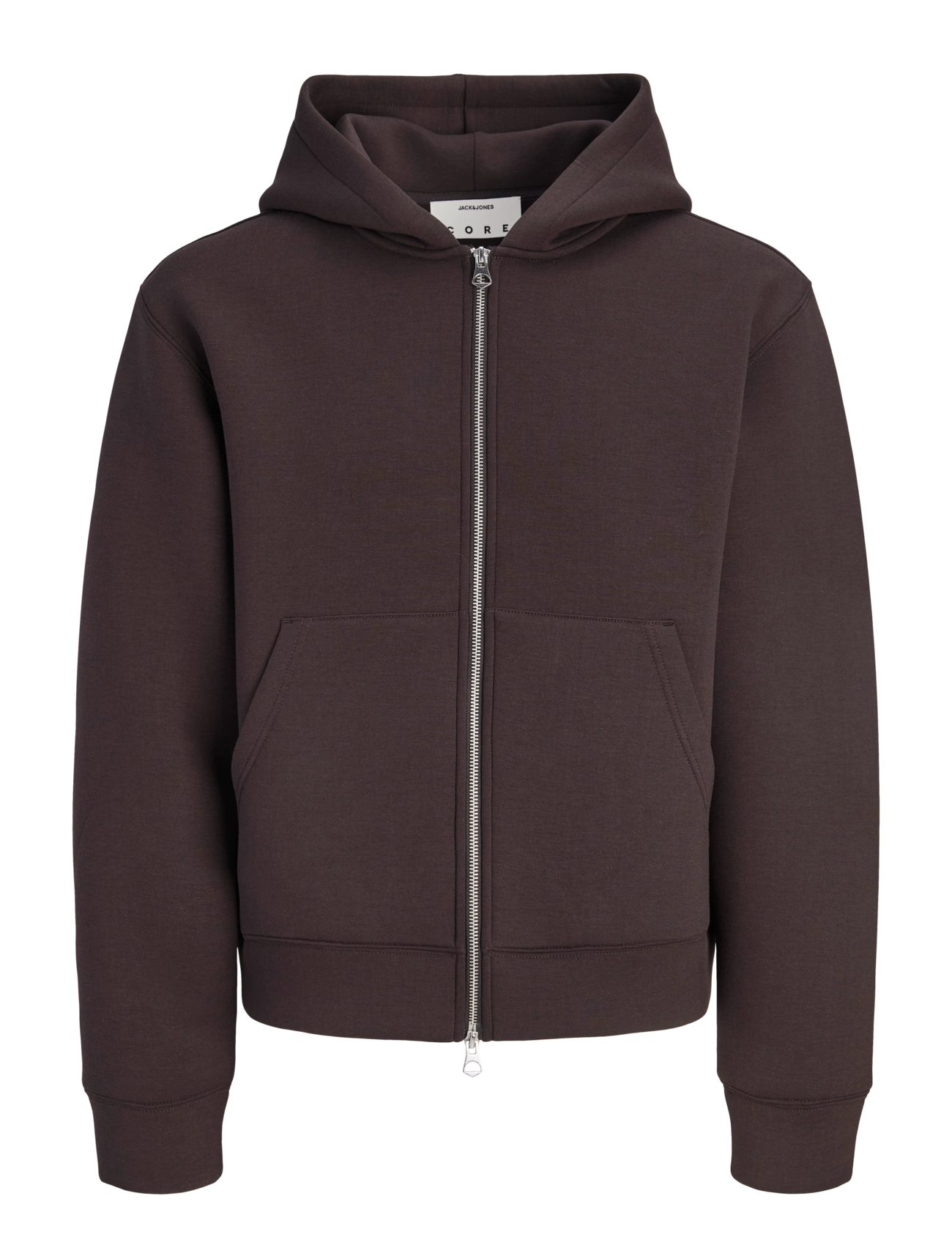 JACK & JONES Jcolegacy Sweat Scuba Zip Hood Noos Braun - M - Herren
