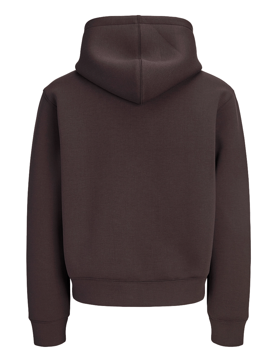 Jack & Jones - JCOLEGACY SWEAT SCUBA ZIP HOOD NOOS - kapuzenpullover - chocolate torte - 1