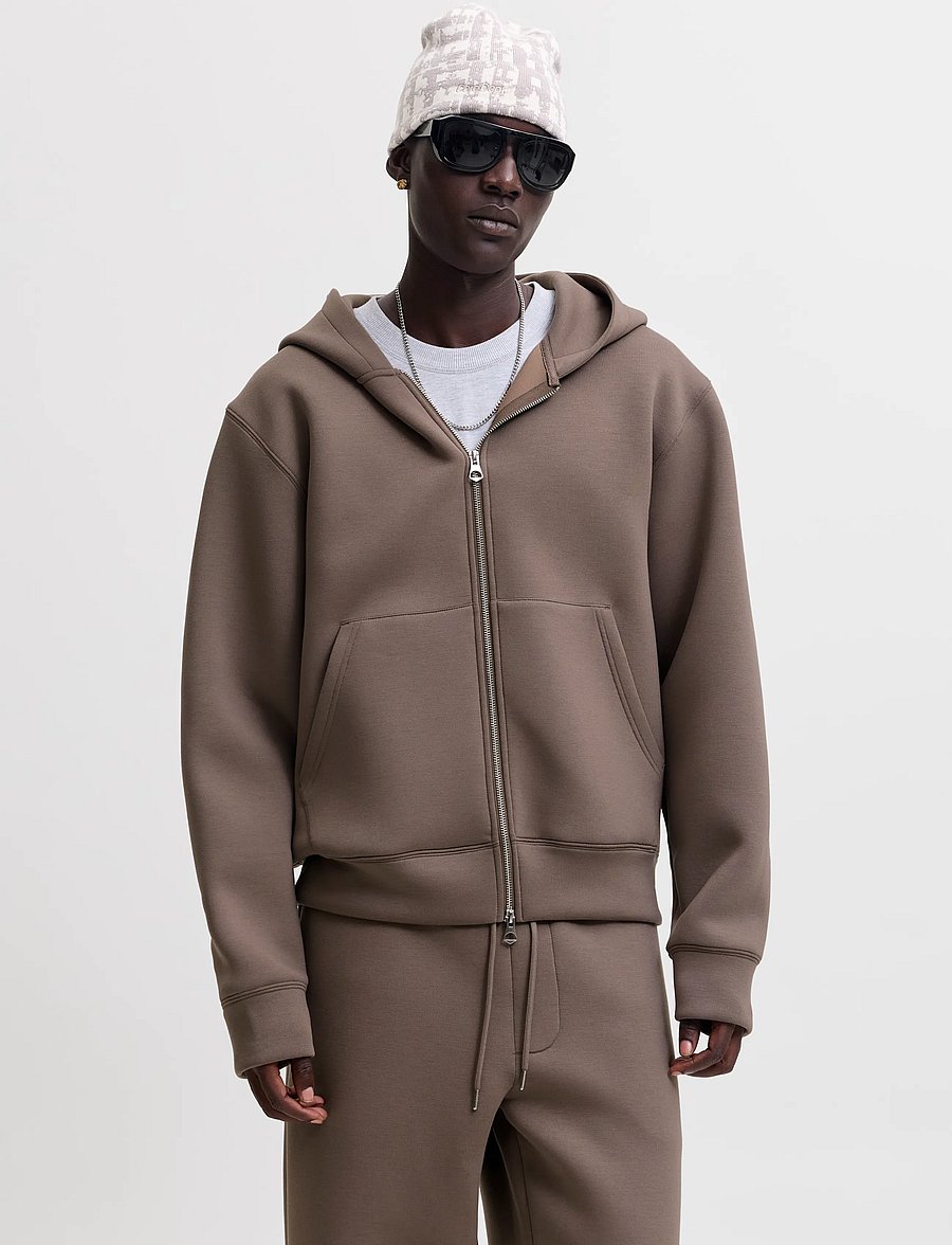 Jack & Jones - JCOLEGACY SWEAT SCUBA ZIP HOOD NOOS - hættetrøjer - falcon - 0