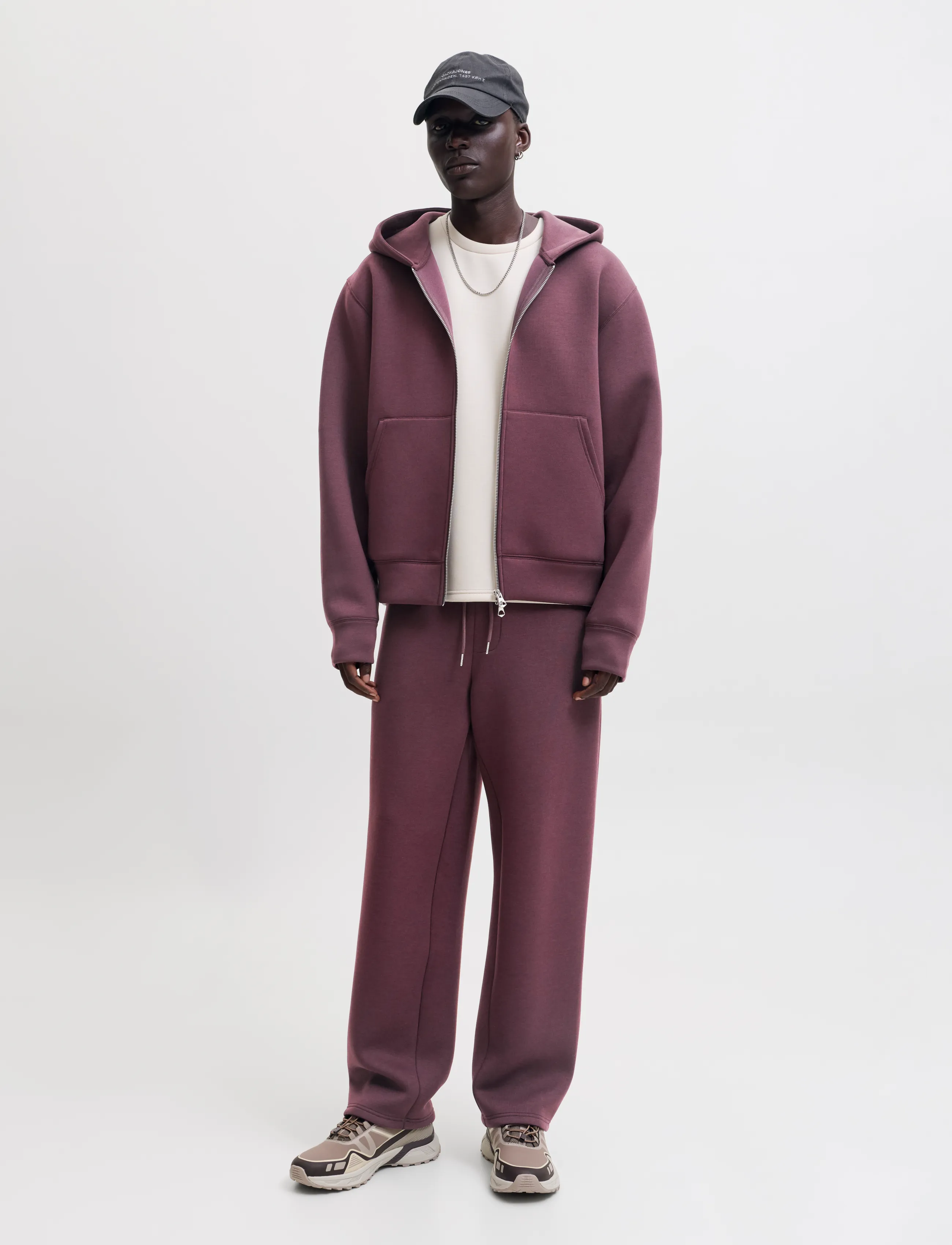Jack & Jones - JCOLEGACY SWEAT SCUBA ZIP HOOD NOOS - fudge - 4