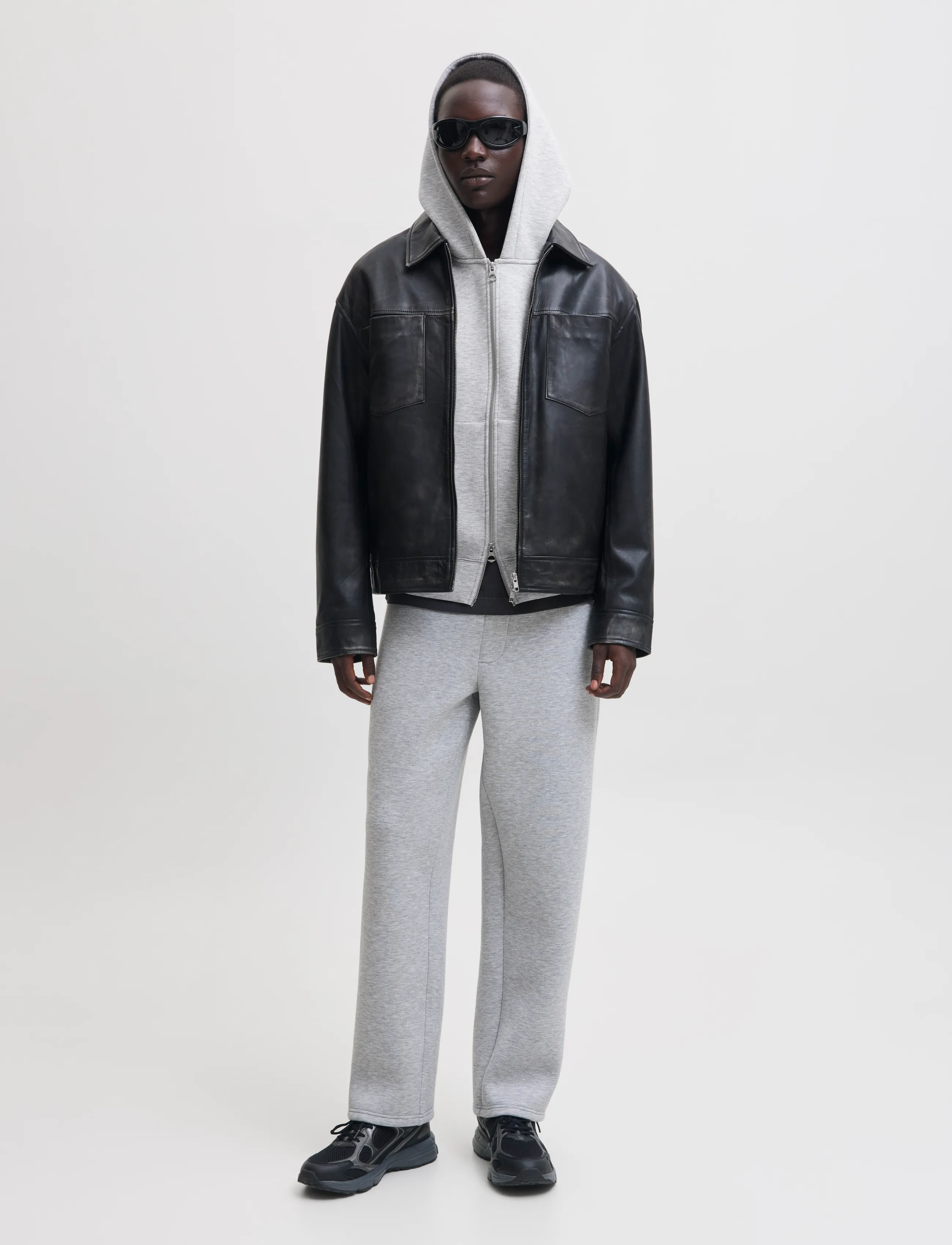 Jack & Jones - JCOLEGACY SWEAT SCUBA ZIP HOOD NOOS - light grey melange - 4