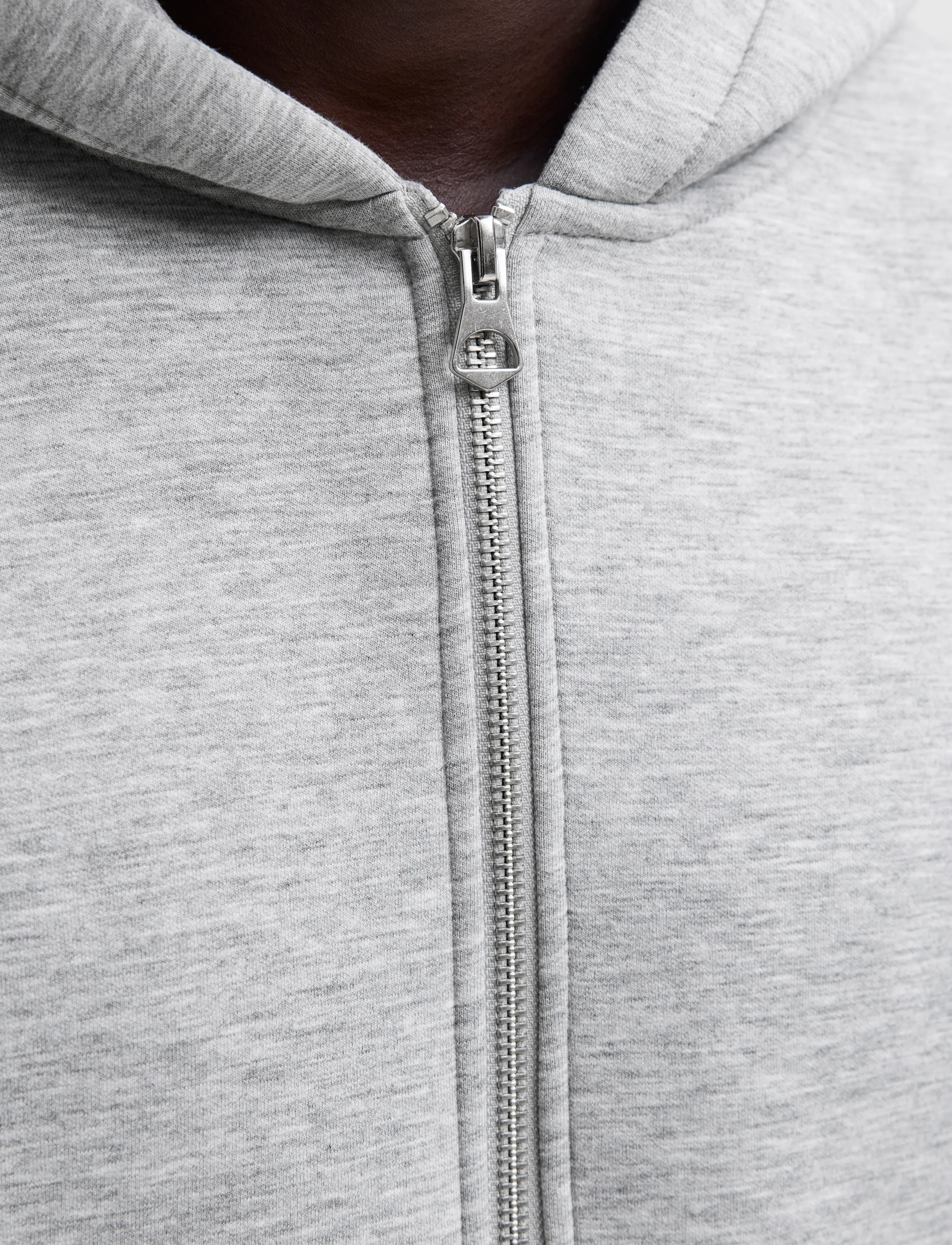 Jack & Jones - JCOLEGACY SWEAT SCUBA ZIP HOOD NOOS - light grey melange - 5