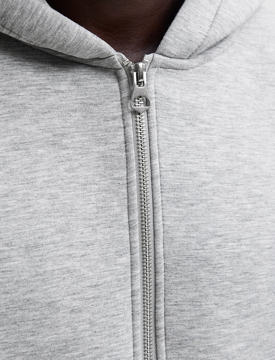 Jack & Jones - JCOLEGACY SWEAT SCUBA ZIP HOOD NOOS - light grey melange - 5