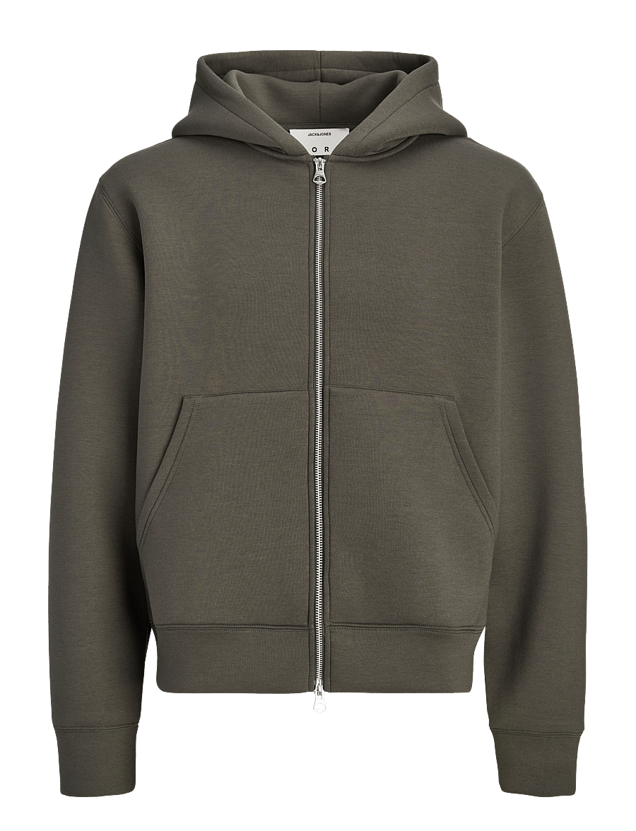 Jack & Jones - JCOLEGACY SWEAT SCUBA ZIP HOOD NOOS - kapuzenpullover - peat - 1