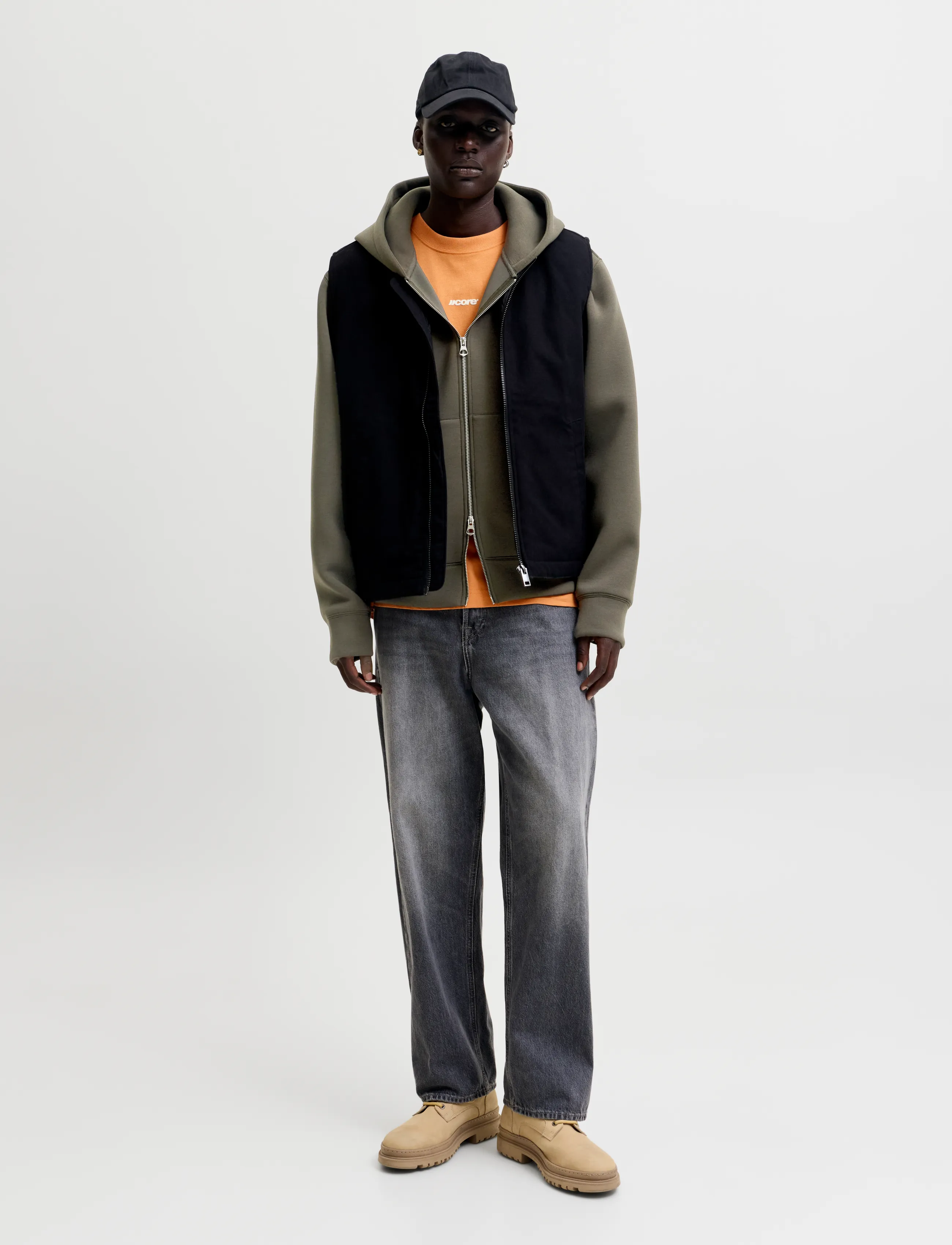 Jack & Jones - JCOLEGACY SWEAT SCUBA ZIP HOOD NOOS - kapuzenpullover - peat - 4