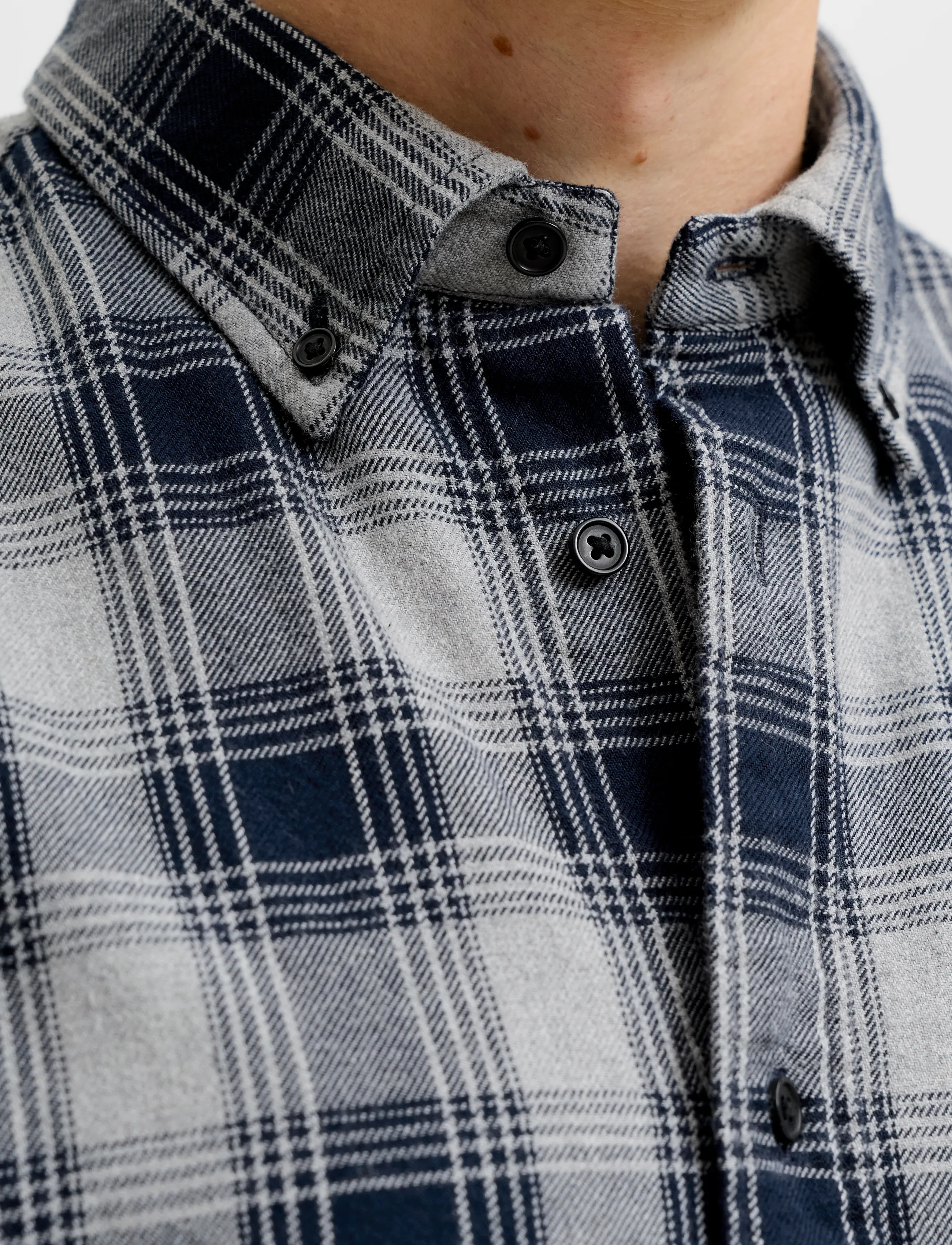 Jack & Jones - JPRBLUHARVEY CHECK L/S SHIRT SN - flanellsärgid - dark navy - 4