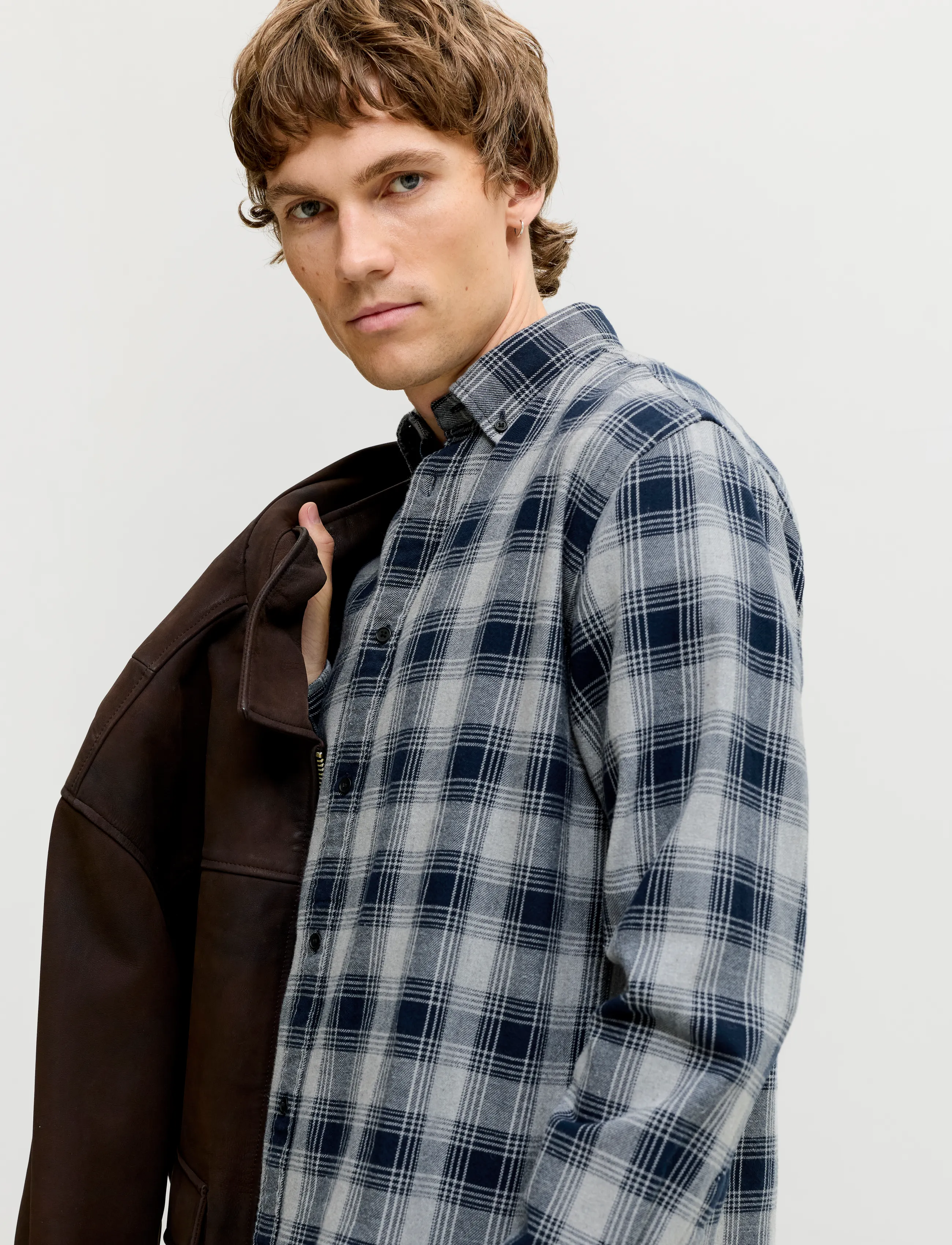 Jack & Jones - JPRBLUHARVEY CHECK L/S SHIRT SN - flanellsärgid - dark navy - 5