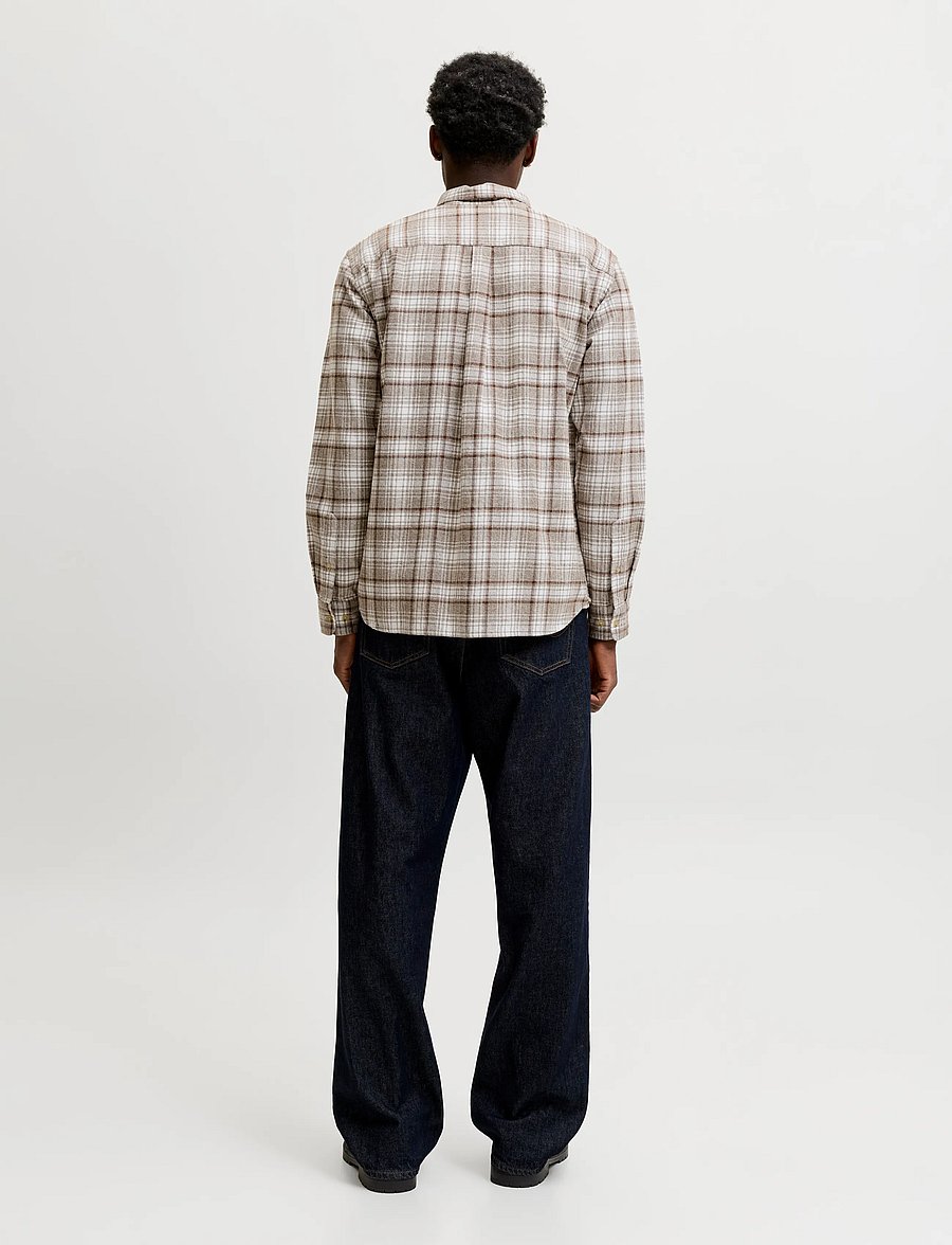 Jack & Jones - JPRBLUHARVEY CHECK L/S SHIRT SN - flanellsärgid - plaza taupe - 3