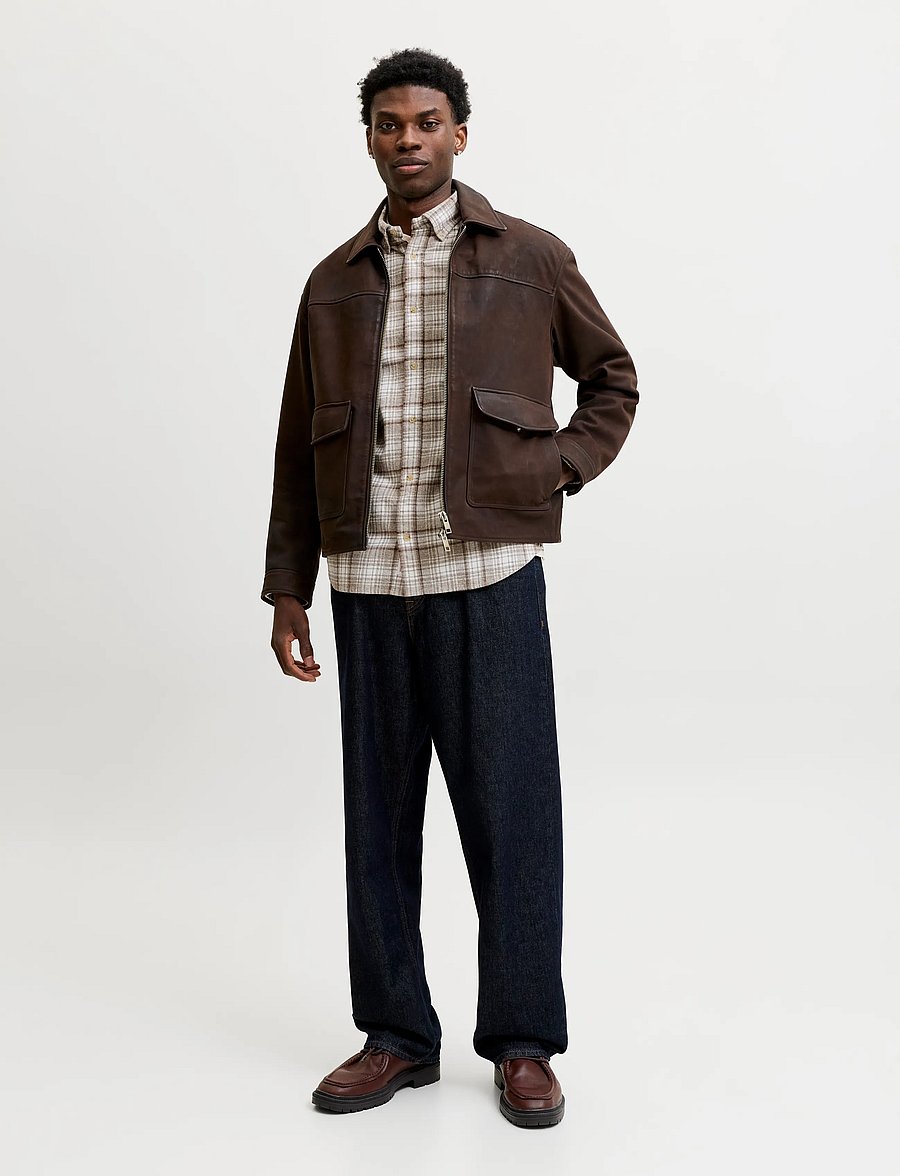 Jack & Jones - JPRBLUHARVEY CHECK L/S SHIRT SN - flanellsärgid - plaza taupe - 4