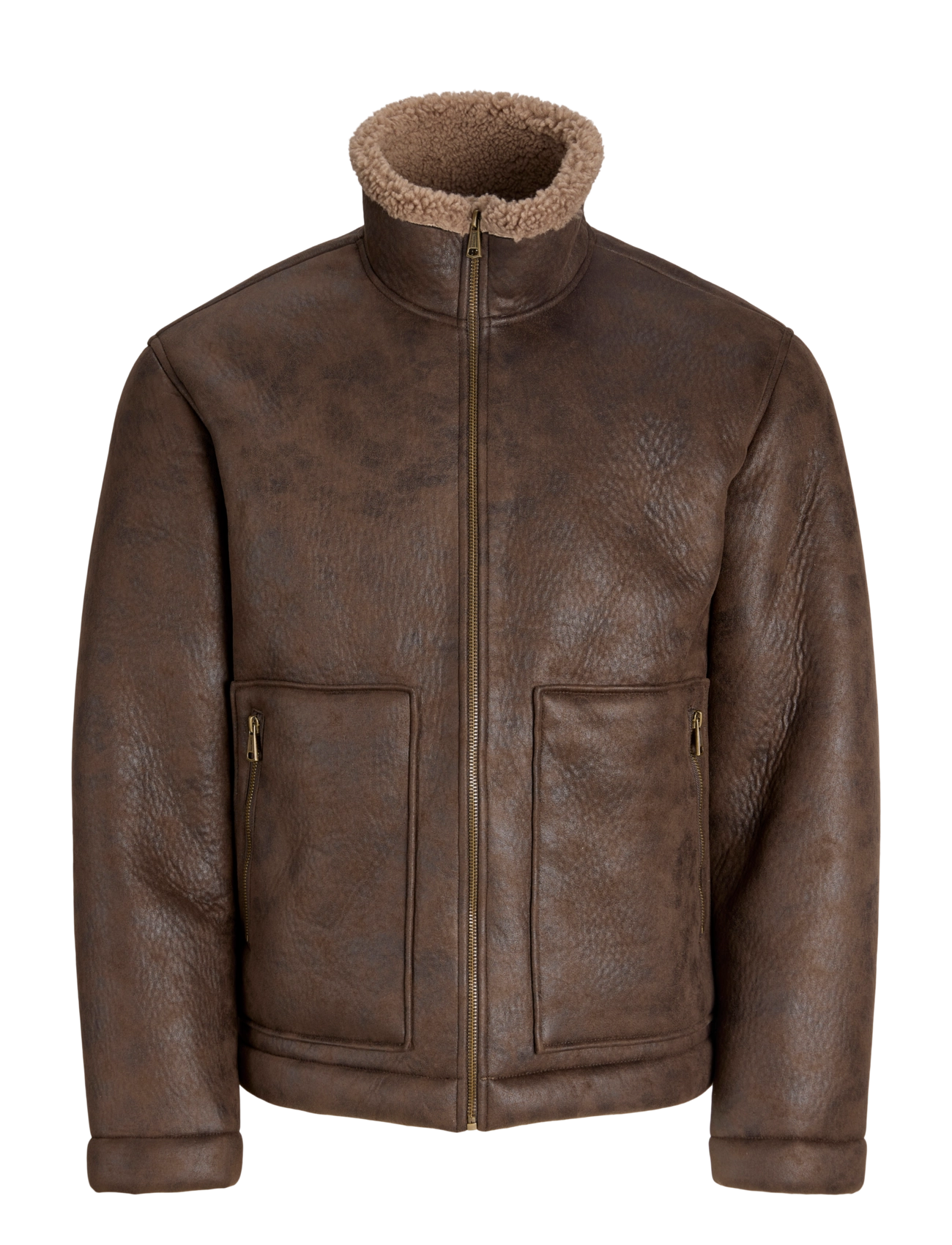 Jack & Jones - JORSALAMANCO FLIGHT JACKET SN - fall jackets - chocolate brown - 1