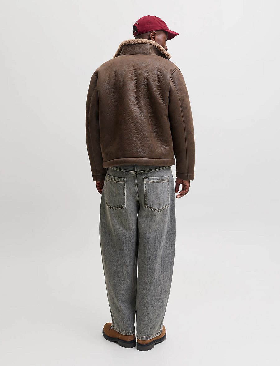 Jack & Jones - JORSALAMANCO FLIGHT JACKET SN - fall jackets - chocolate brown - 3