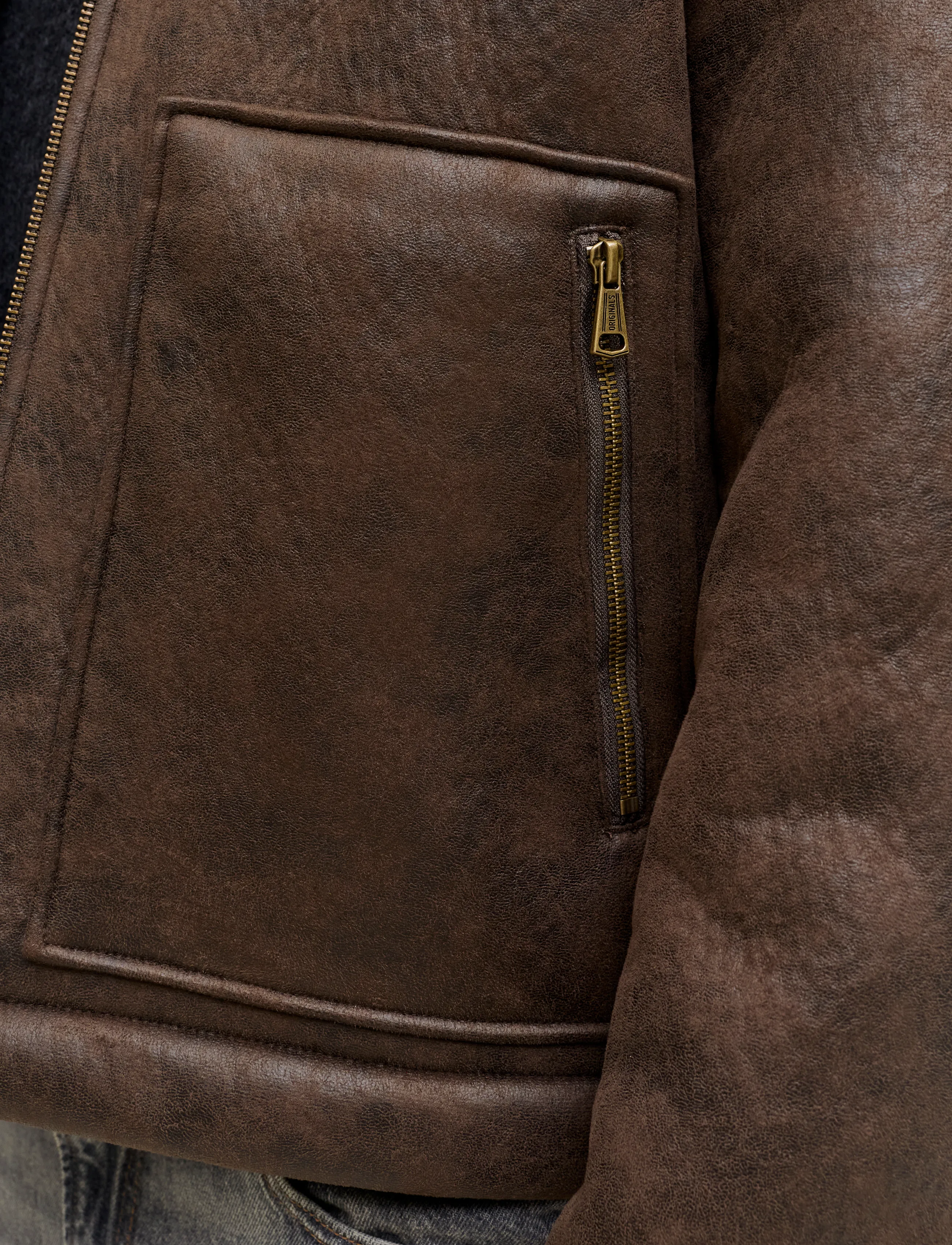 Jack & Jones - JORSALAMANCO FLIGHT JACKET SN - fall jackets - chocolate brown - 5
