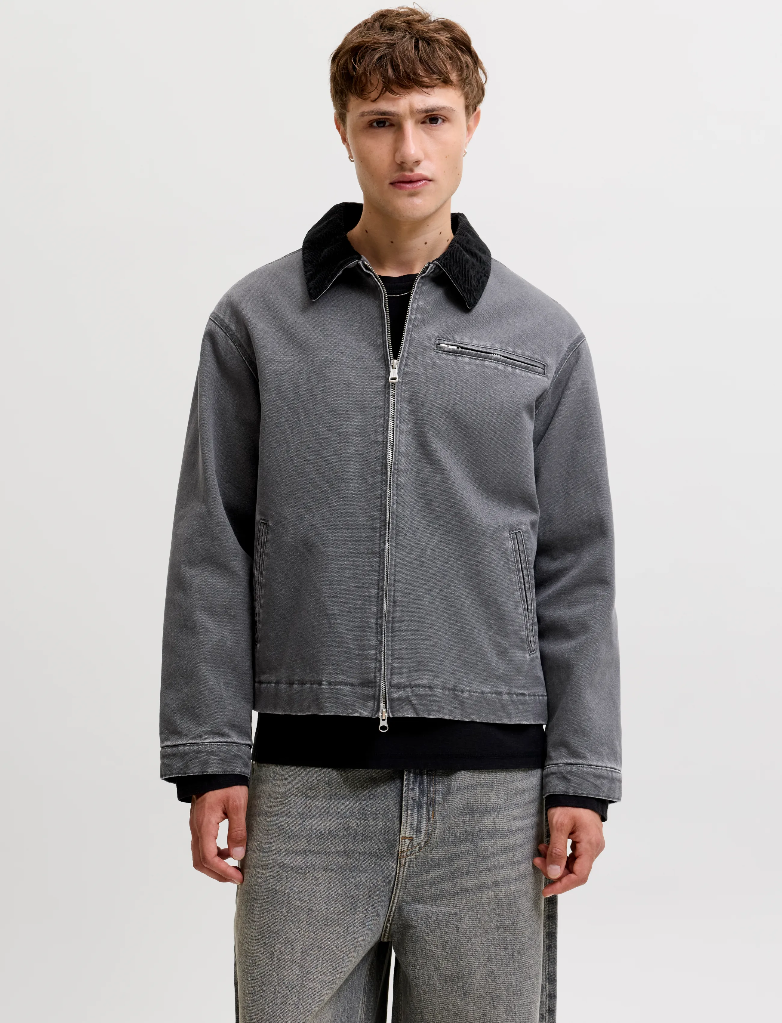 Jack & Jones JORCHAMBERI WORKER JACKET SN - Overtøj - ASPHALT / grey